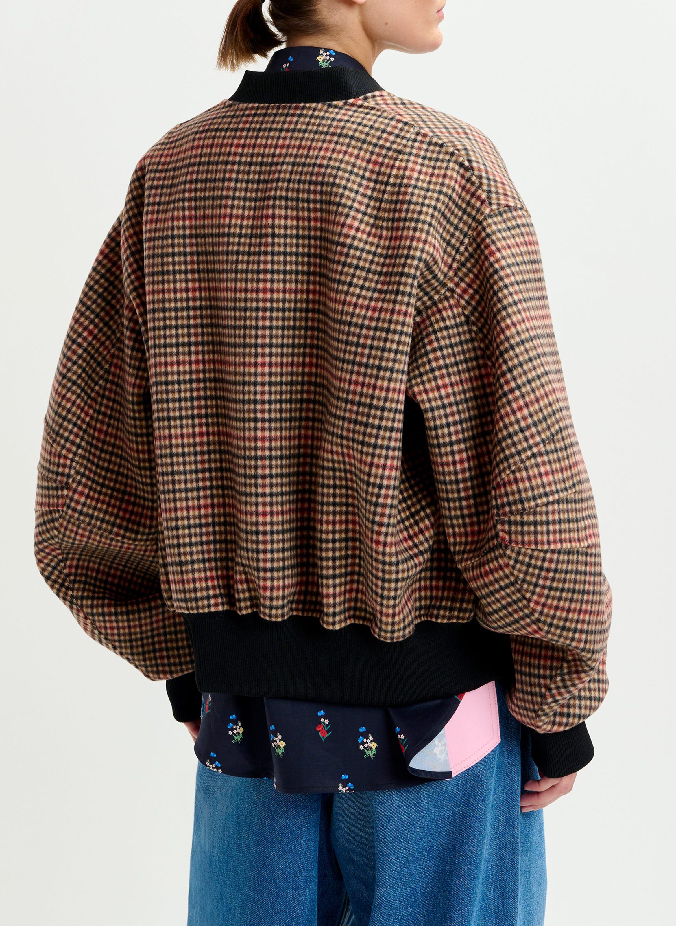 Blouson col teddy en laine Iti ESSENTIEL ANTWERP Marron