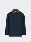 Blouson col classique en coton mélangé  Dark sapphire