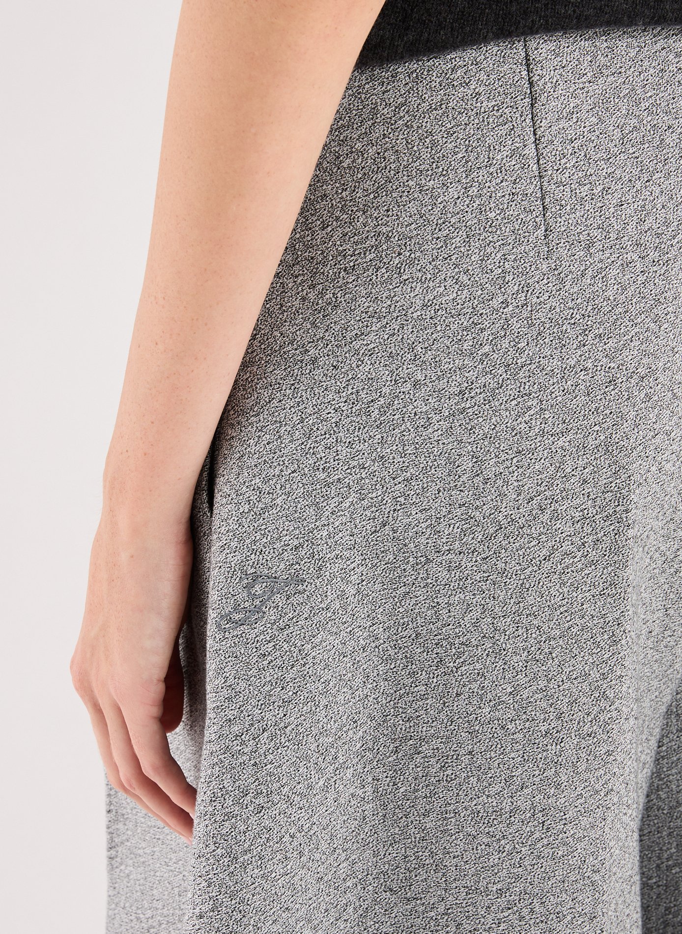 Textured wide-leg trousers in blended cotton. JACQUEMUS Grey