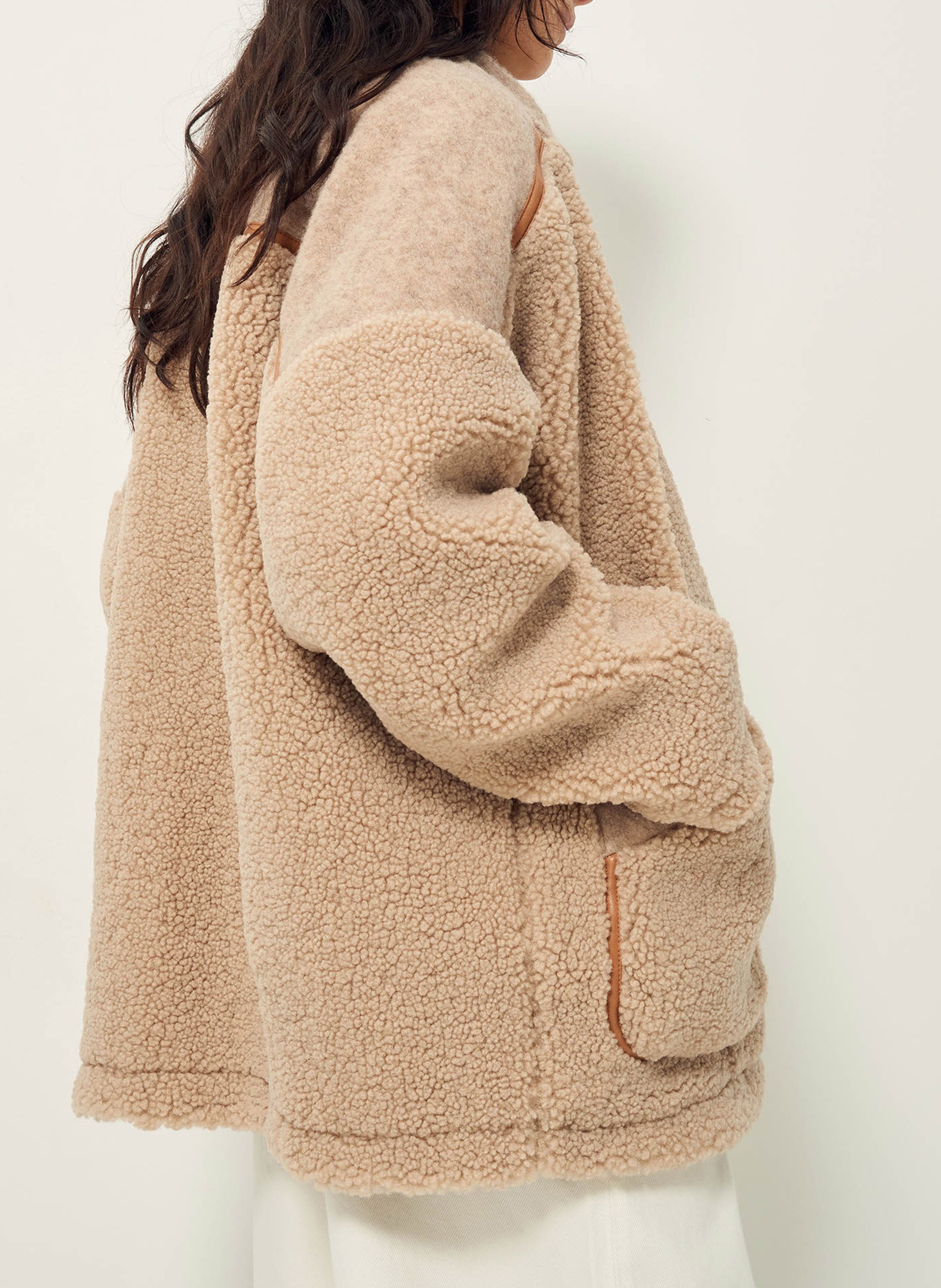 Veste oversize en laine mélangée icy rocky SESSUN Beige