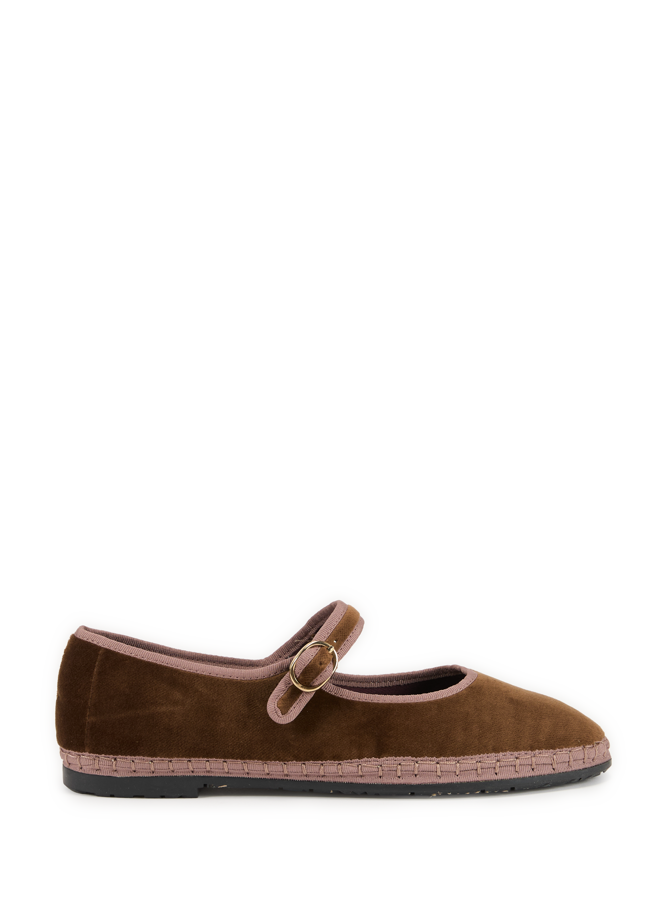 FLABELUS Balthasar velvet ballet flats Brown