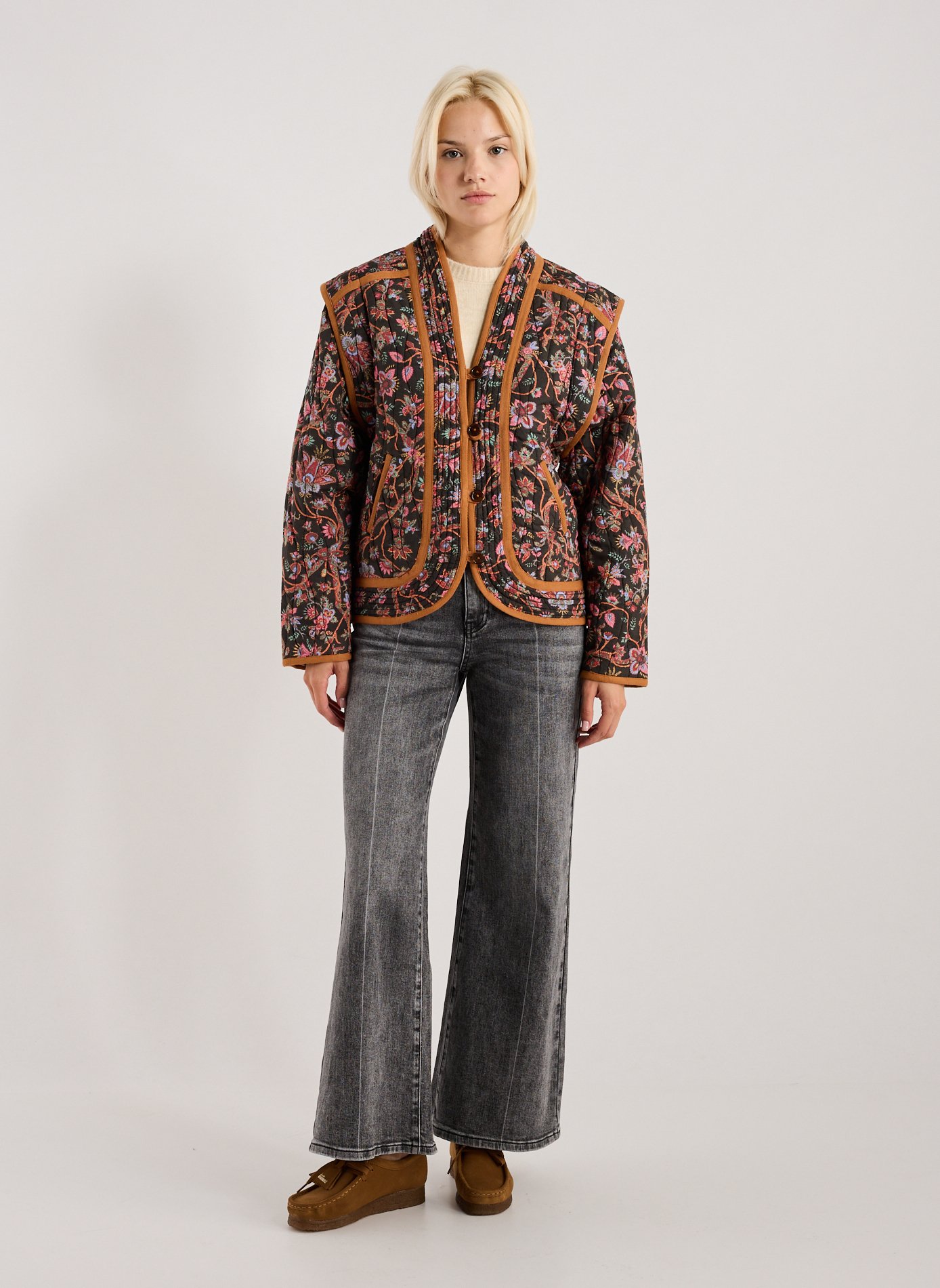 Veste aspect fleuri réversible LOUISE MISHA Multicolore