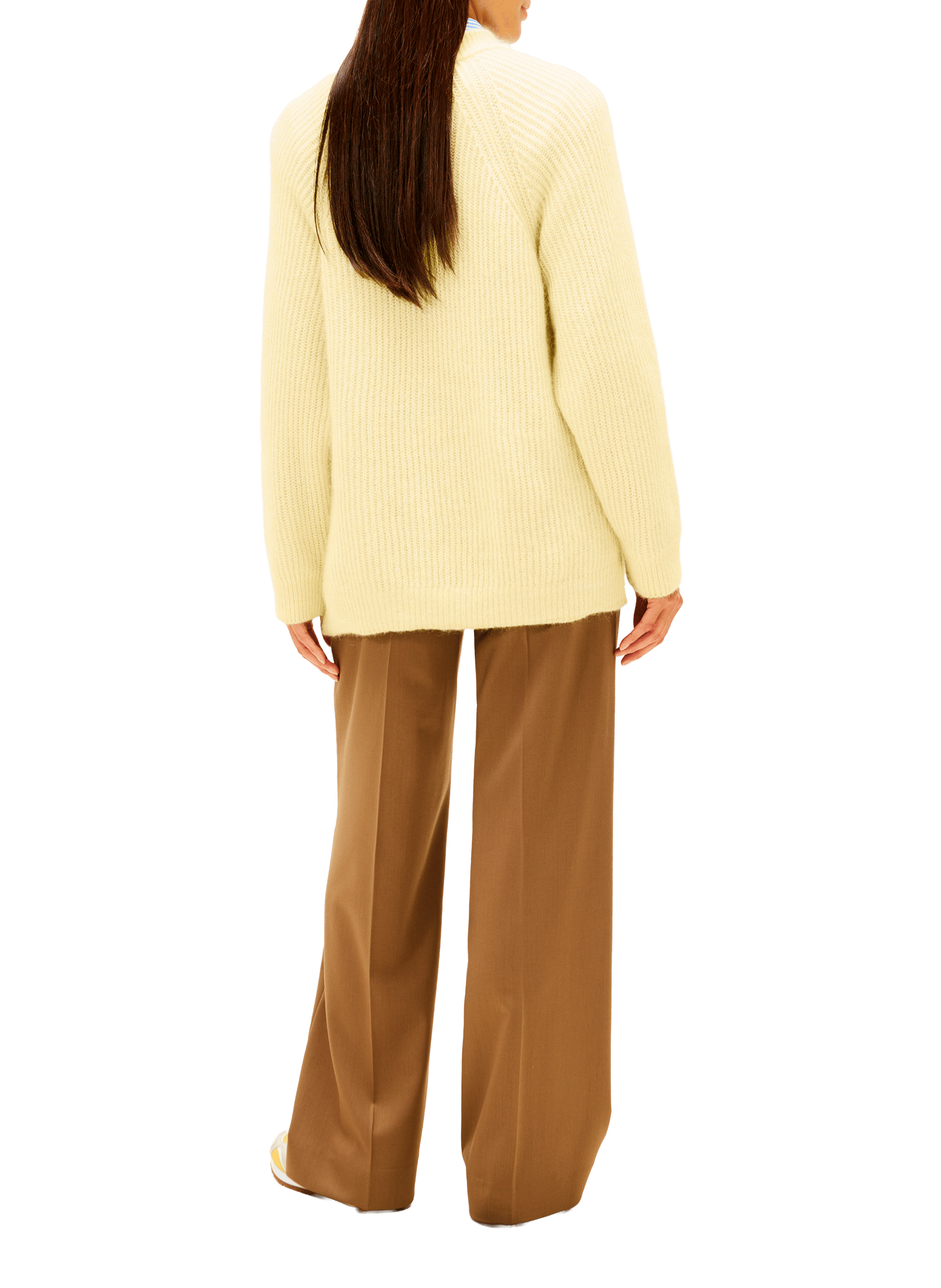 Pull col rond ample en alpaga mélangé TOMMY HILFIGER Jaune