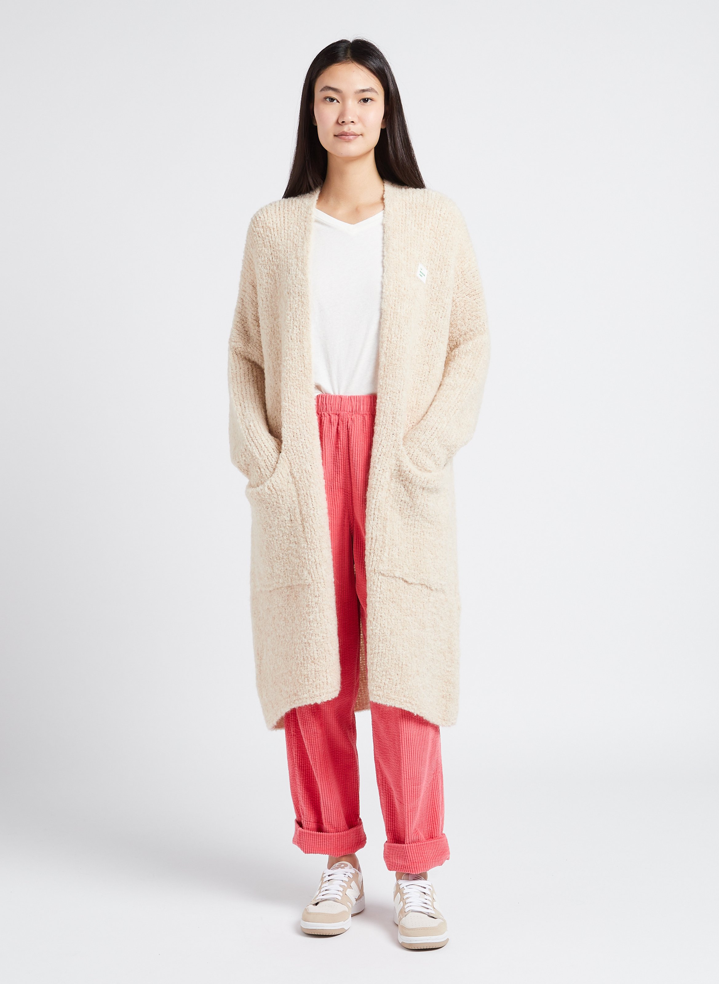 Tee-shirt col v en coton gamipy AMERICAN VINTAGE Blanc