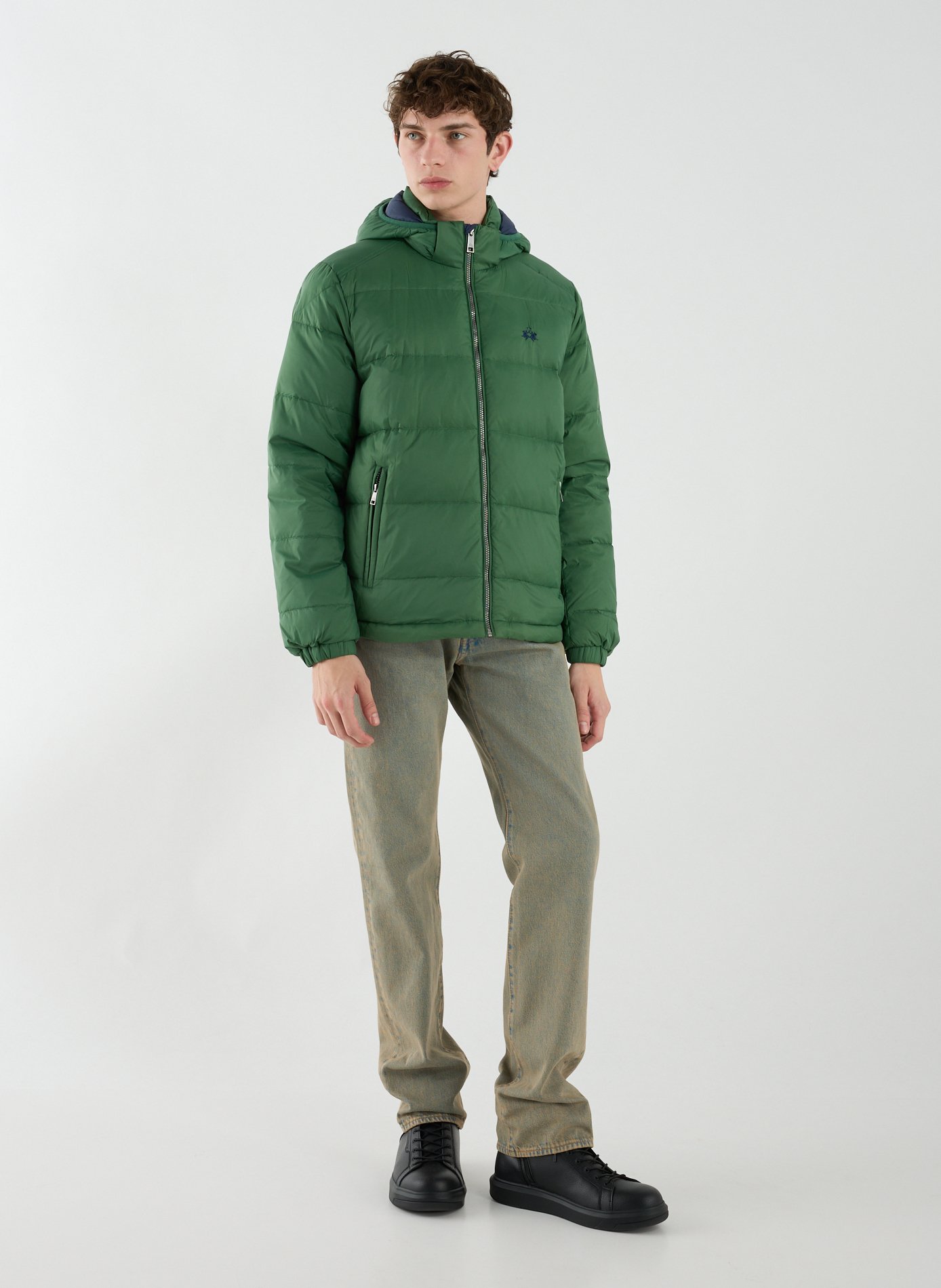 Doudoune manches longues à capuche amovible LA MARTINA Vert