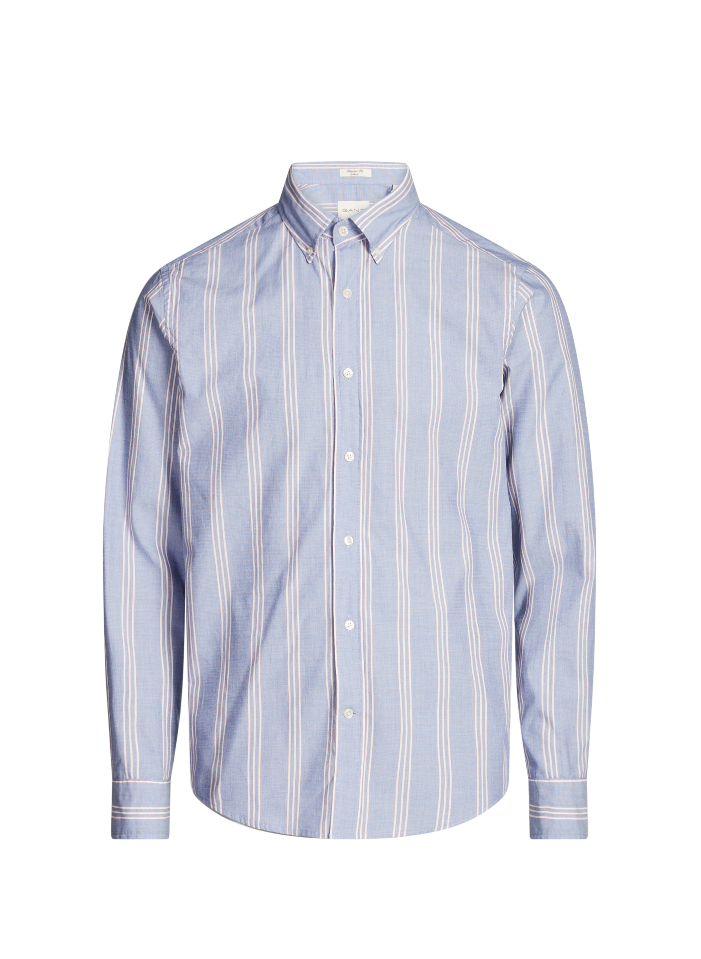 GANT Striped shirt with American collar in cotton Blue