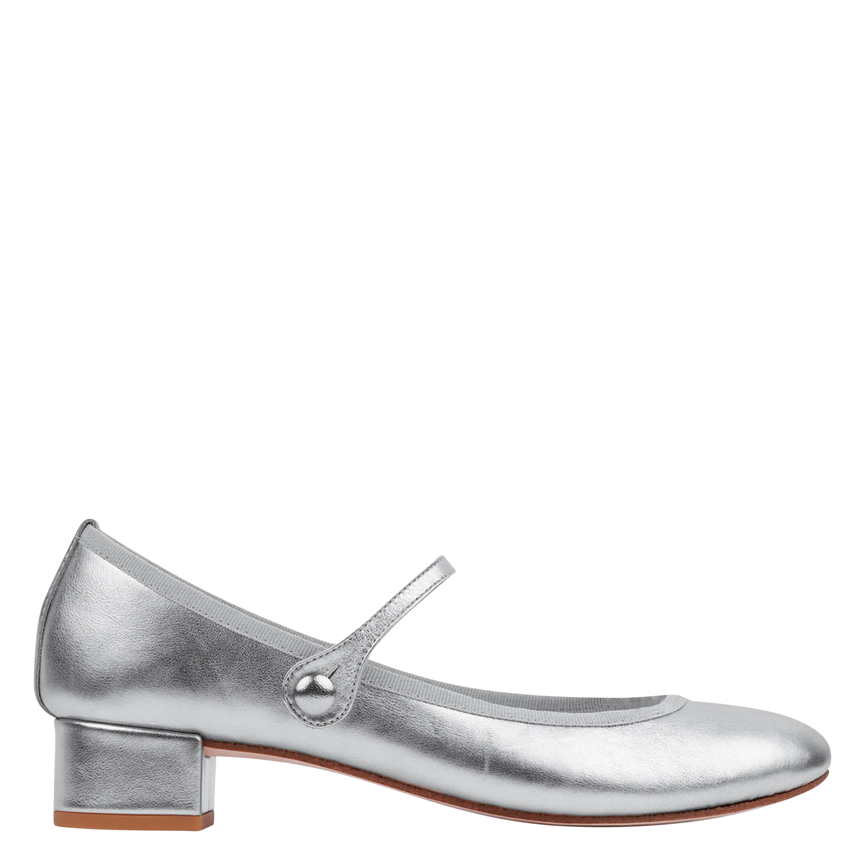 Babies en cuir rose REPETTO Argent