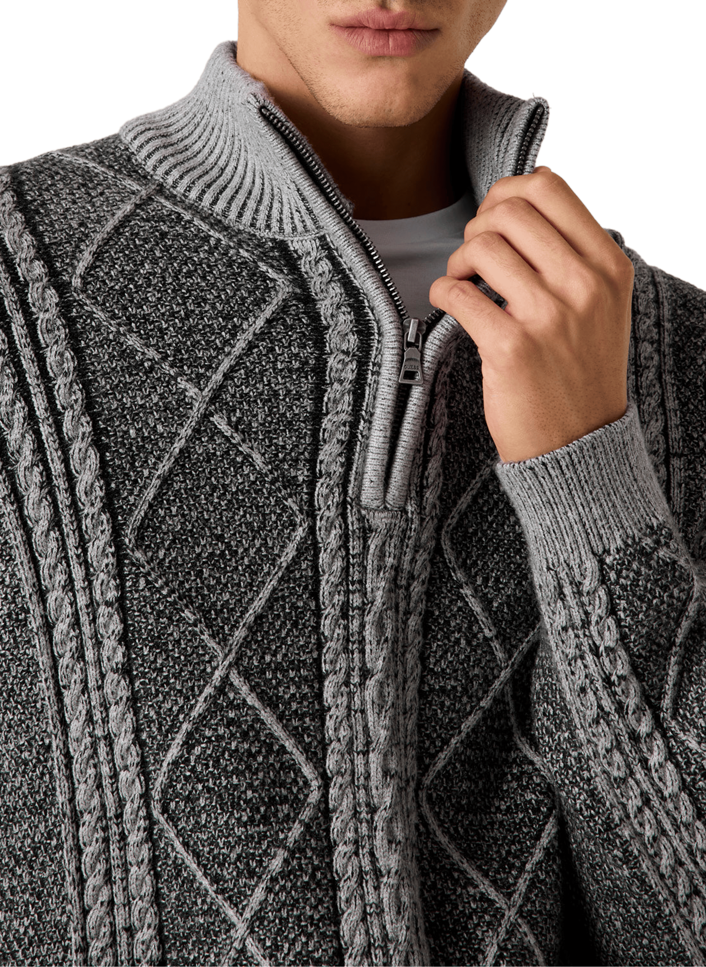 Zip-Neck Jumper GUESS Black