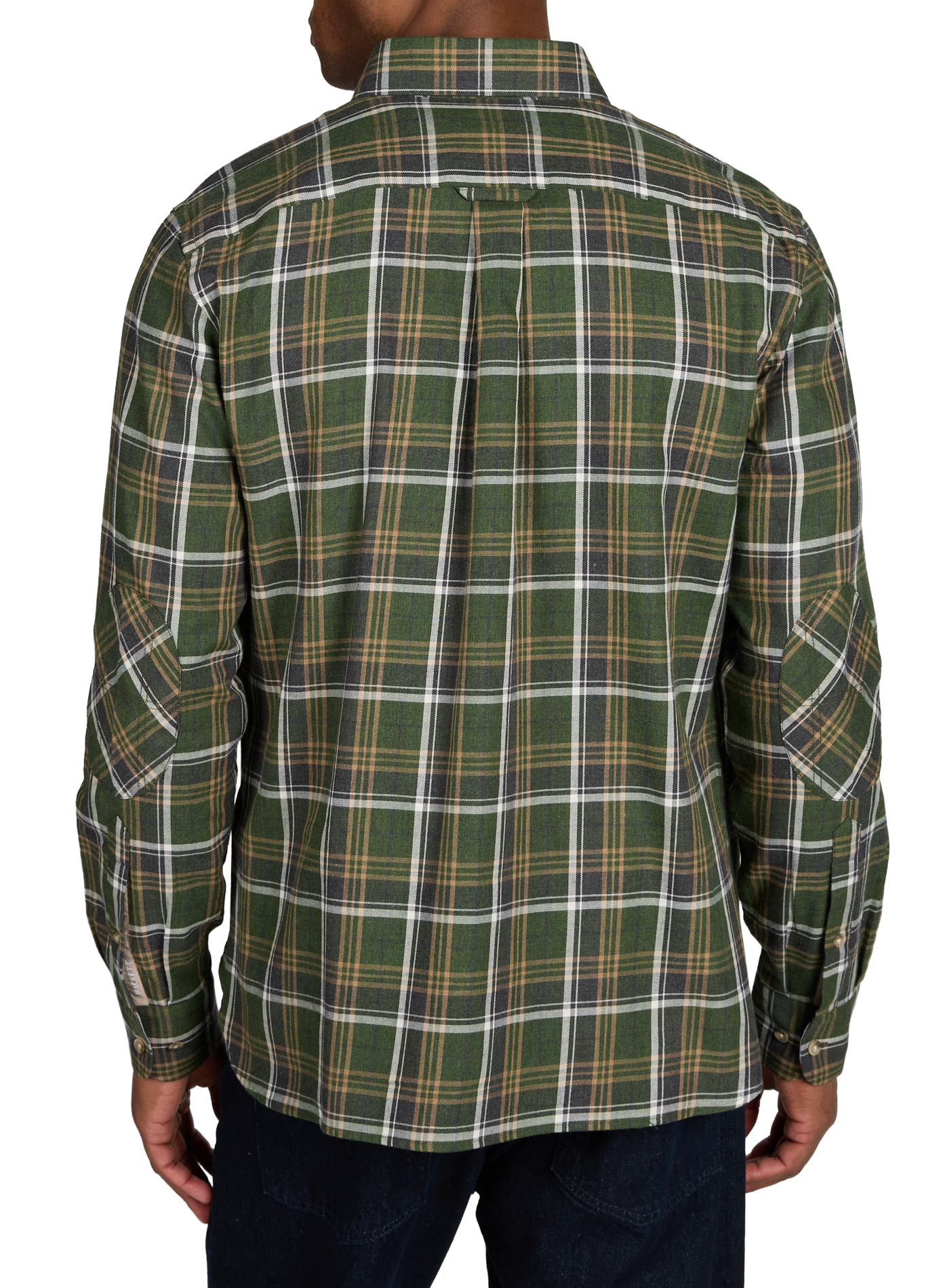 Chemise à carreaux col américain en coton HACKETT Vert