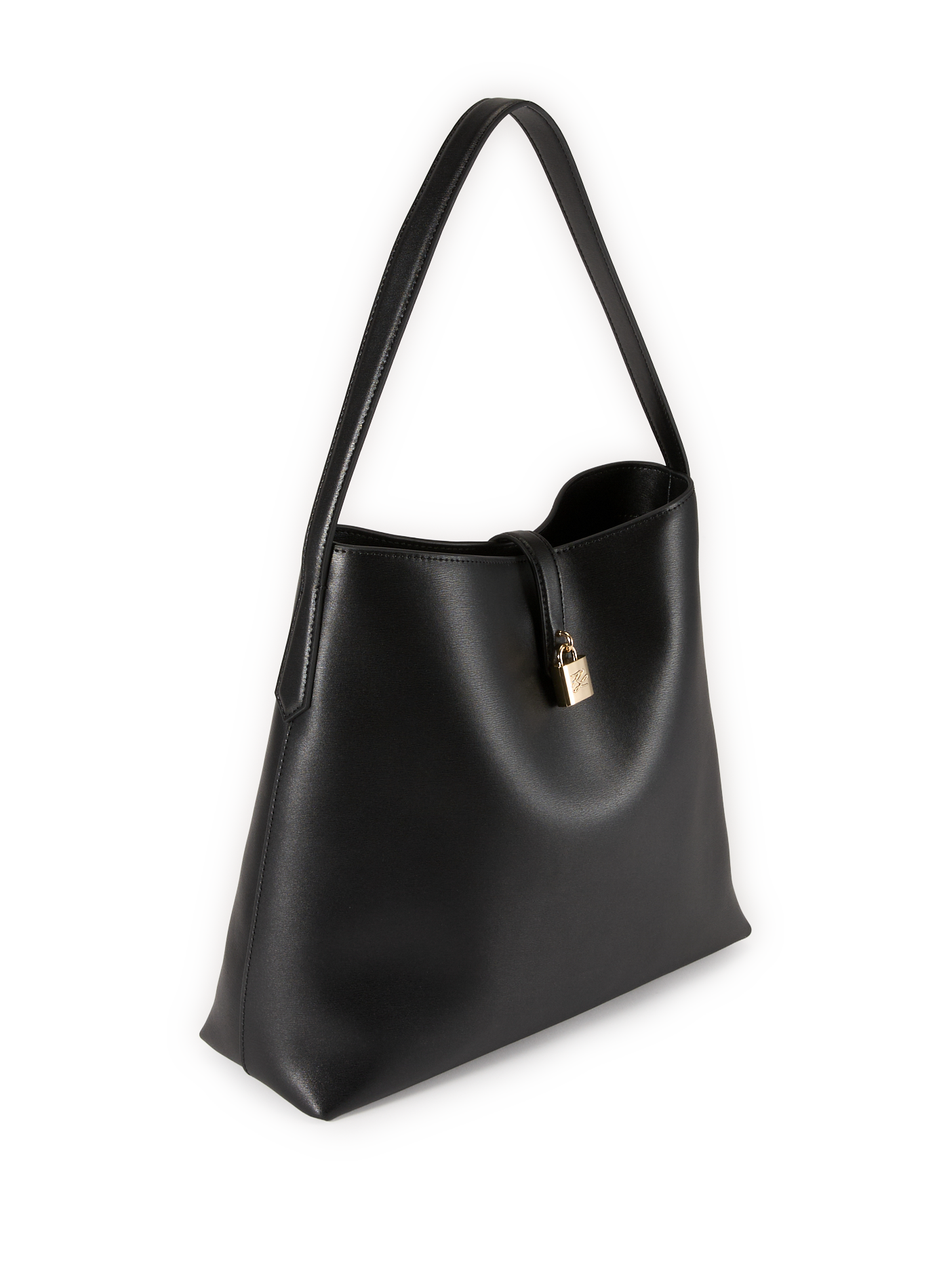 Leather shoulder bag KARL LAGERFELD Black
