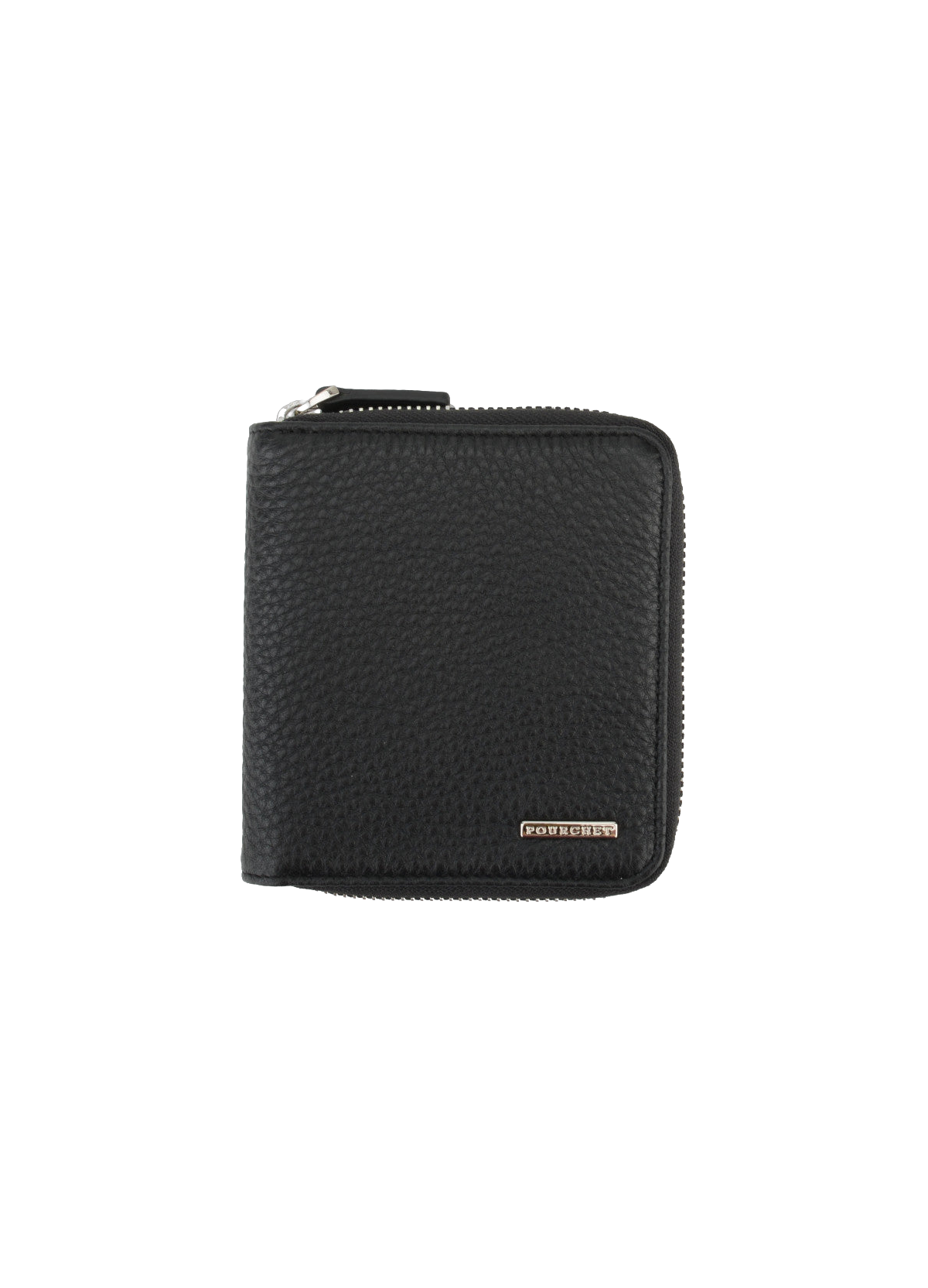 Chris | porte-cartes zippé en cuir POURCHET Noir