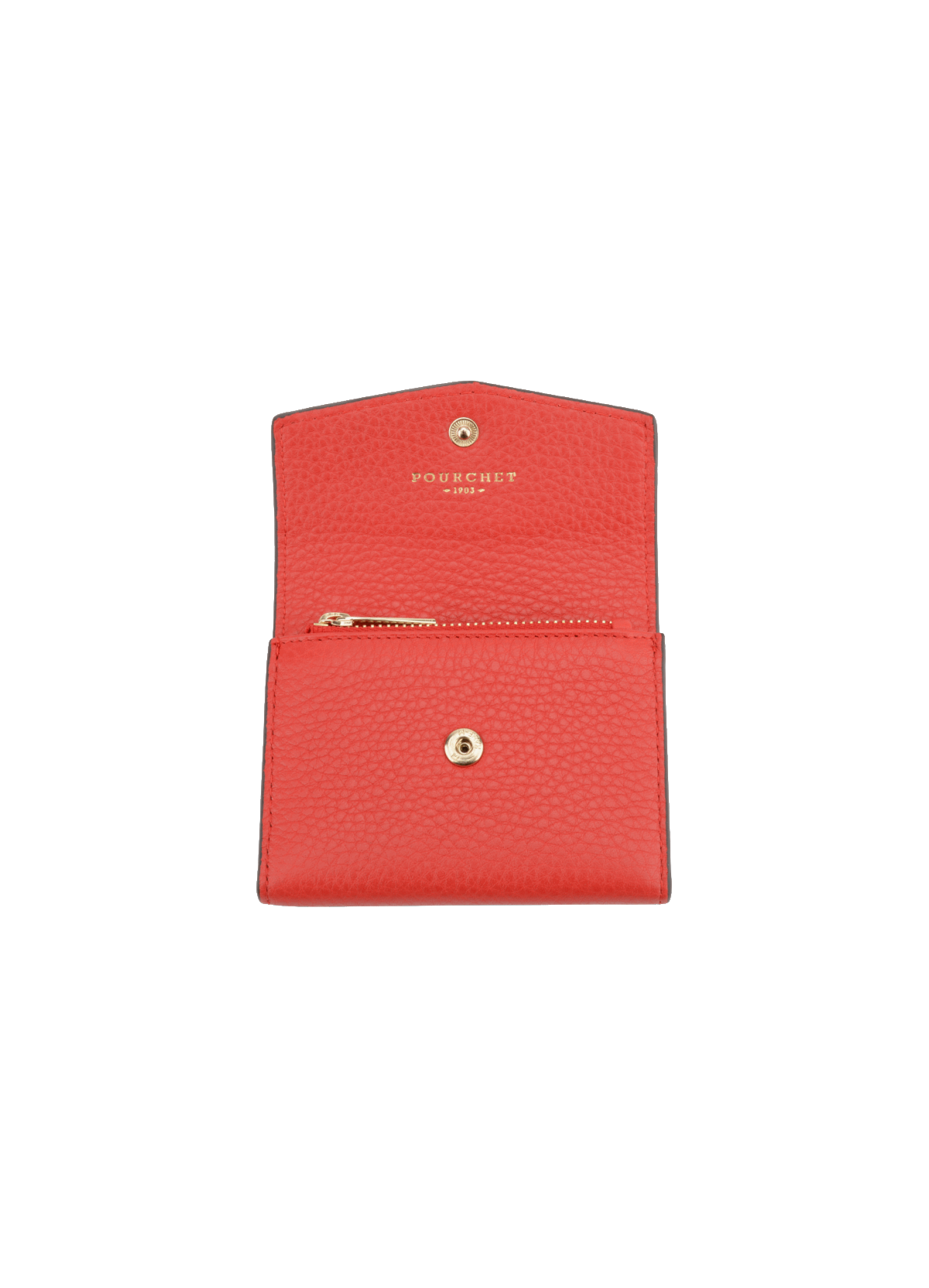Club | porte-monnaie pm en cuir de veau Rouge