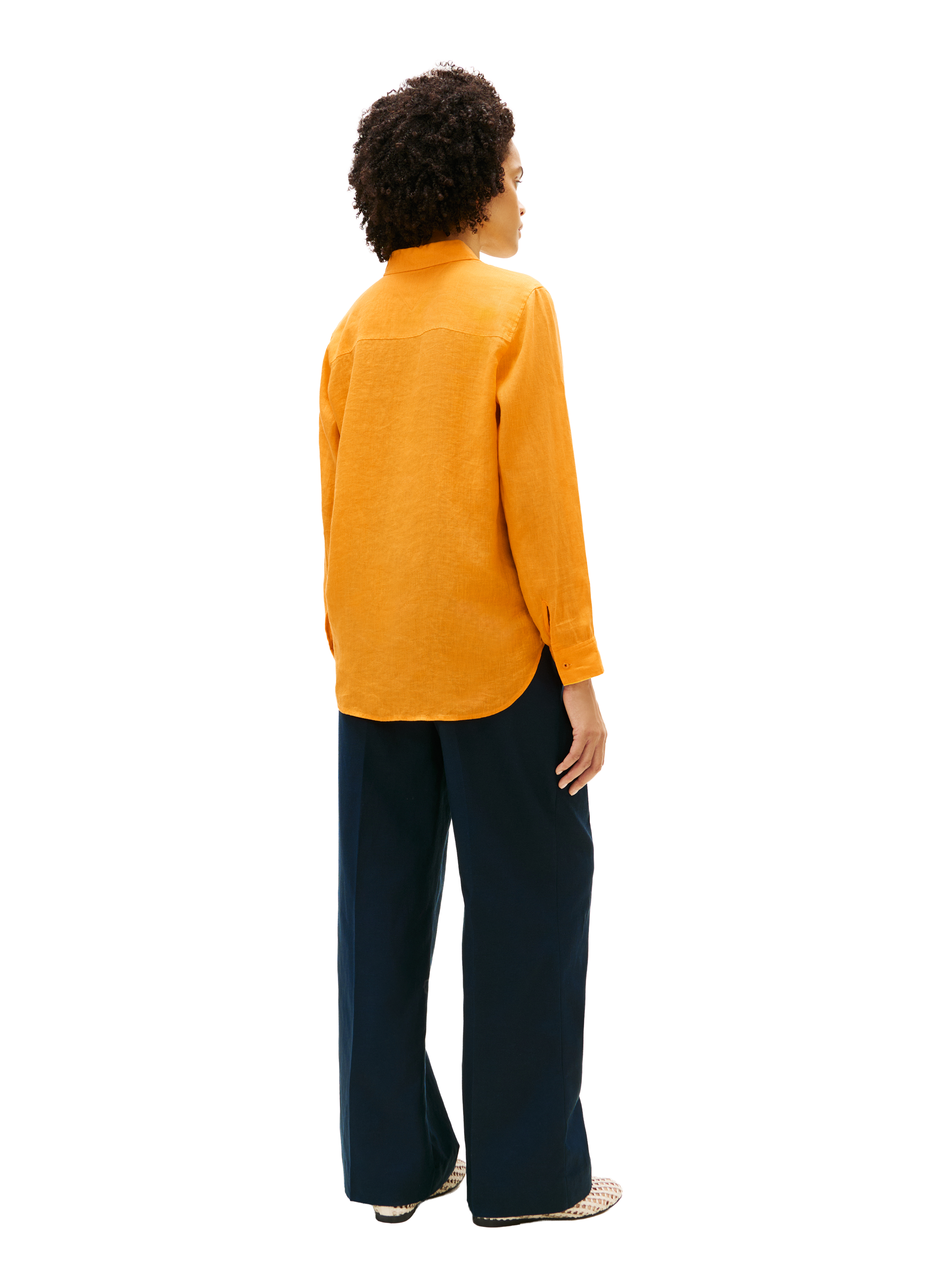 Linen shirt TOMMY HILFIGER Orange