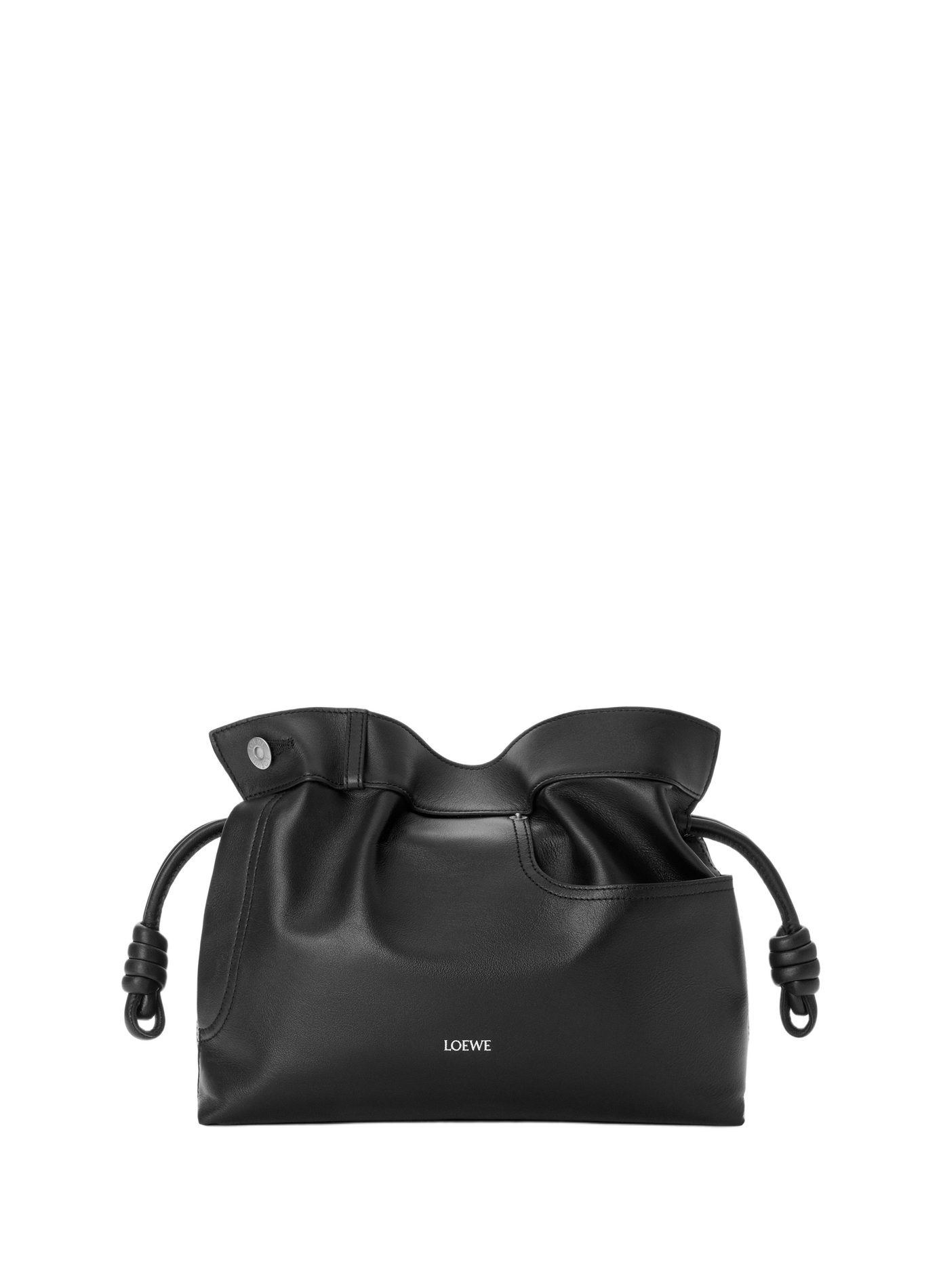 Flamenco clutch moyen Panta en cuir de veau brillantFlamenco clutch moyen Panta en cuir de veau brillant LOEWE Noir