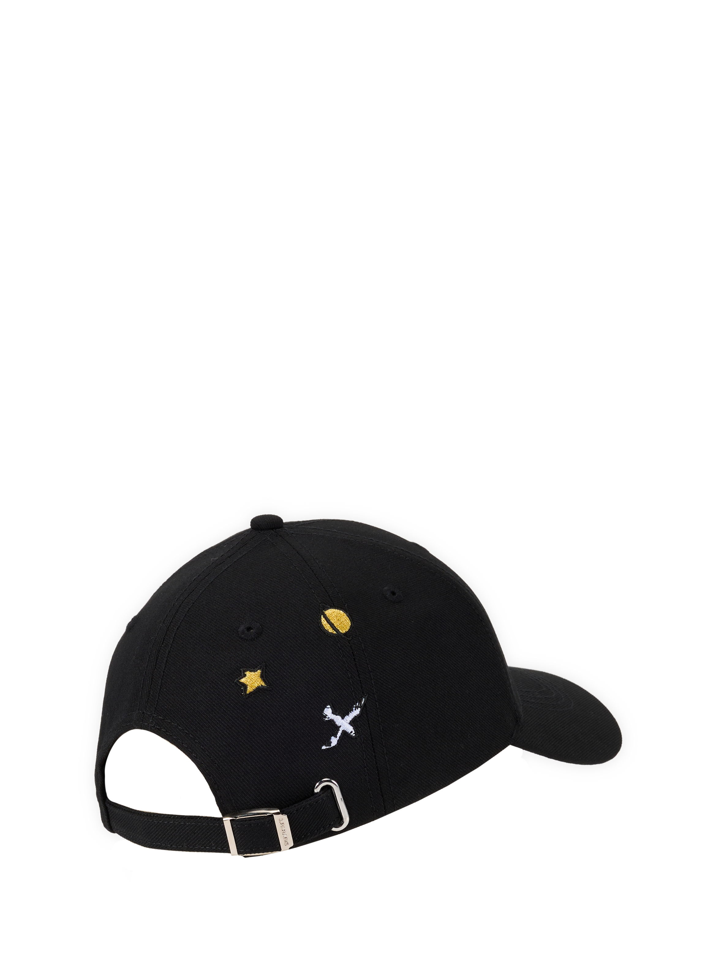 Casquette brodée en laine mérinos et soie 3 PARADIS Noir