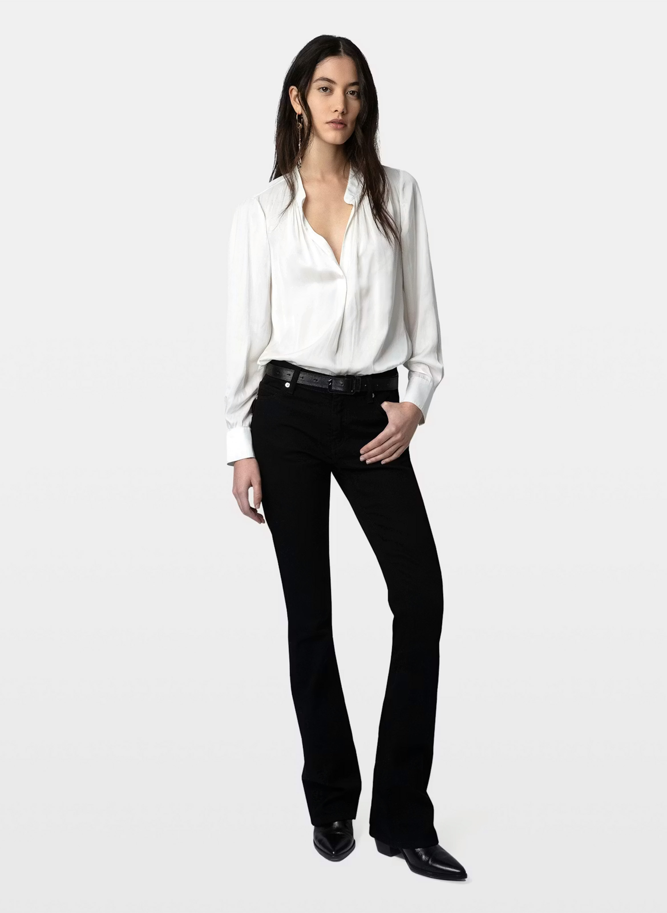 Blouse droite col v tink ZADIG&VOLTAIRE Blanc