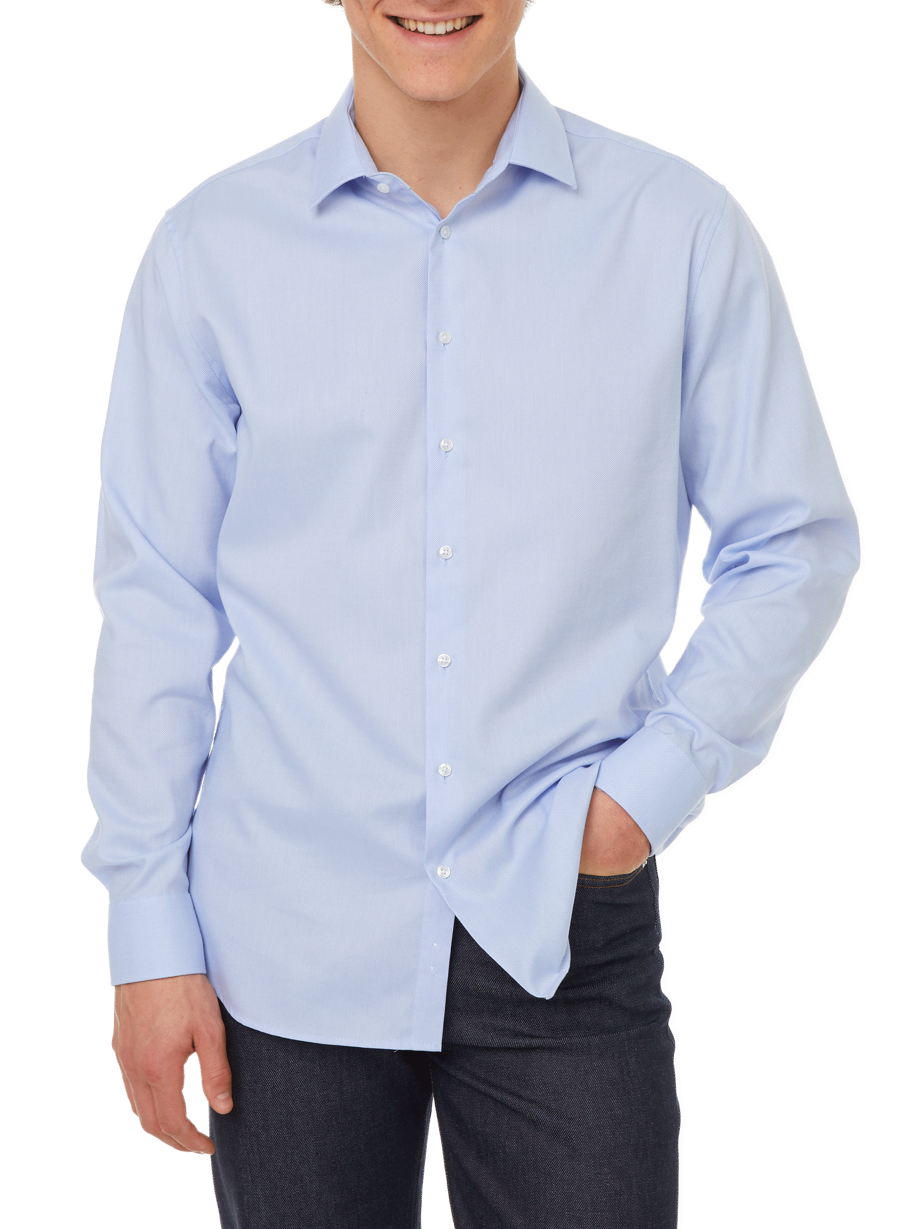 Kent-collar shirt SEIDENSTICKER Blue