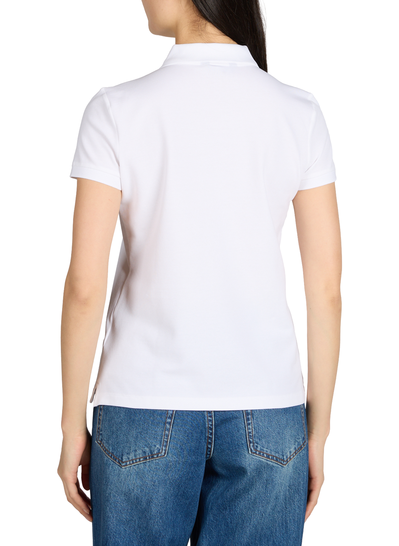 Cotton-blend polo shirt LAUREN White