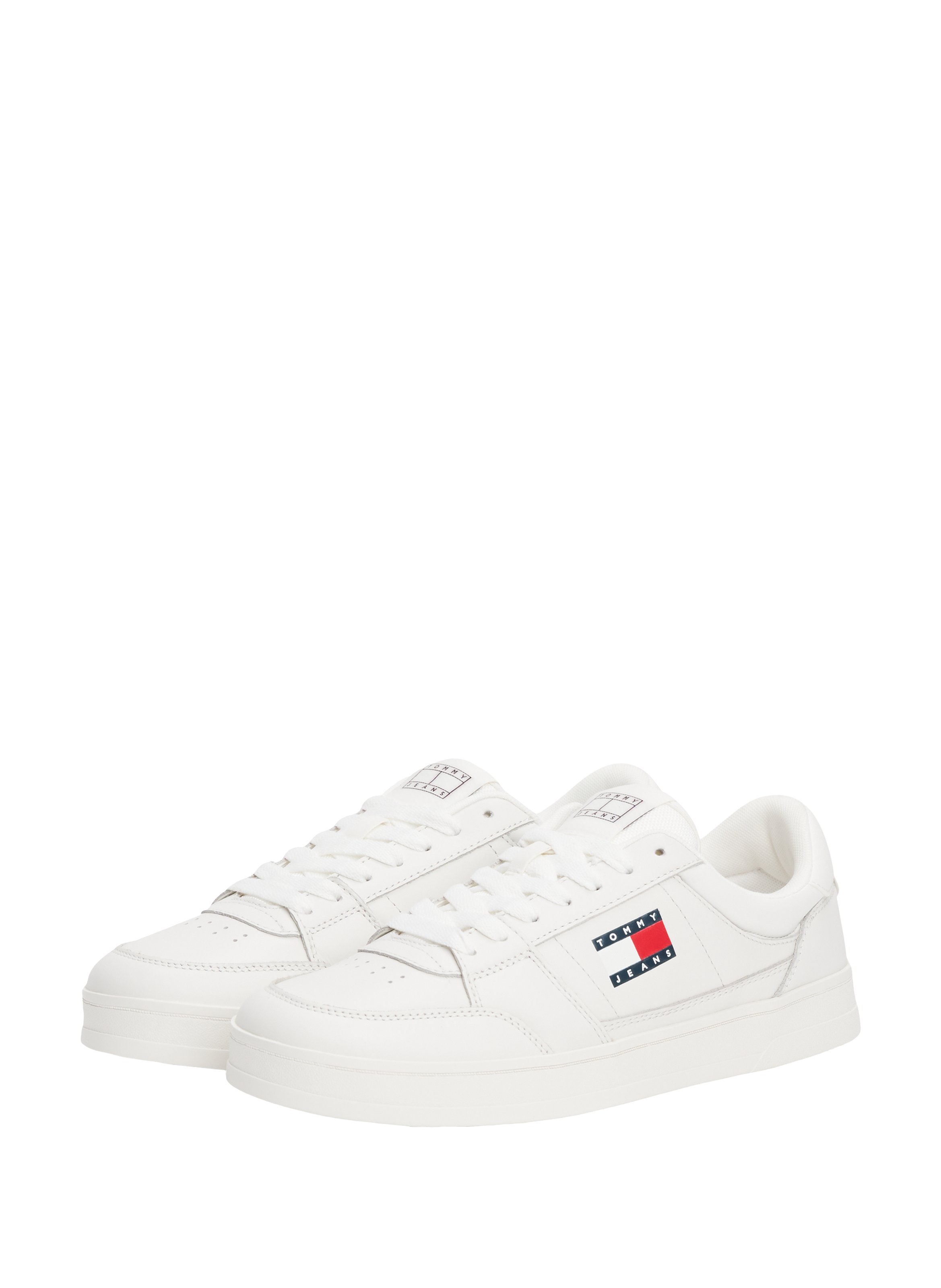 Low-top cow leather sneakers TOMMY HILFIGER White