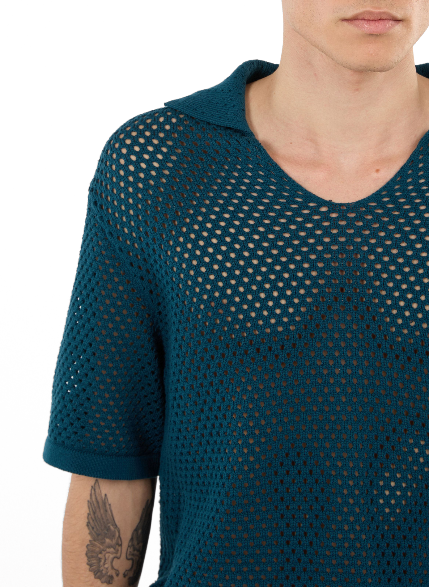 Short-sleeved cotton polo polo SAISON 1865 Blue