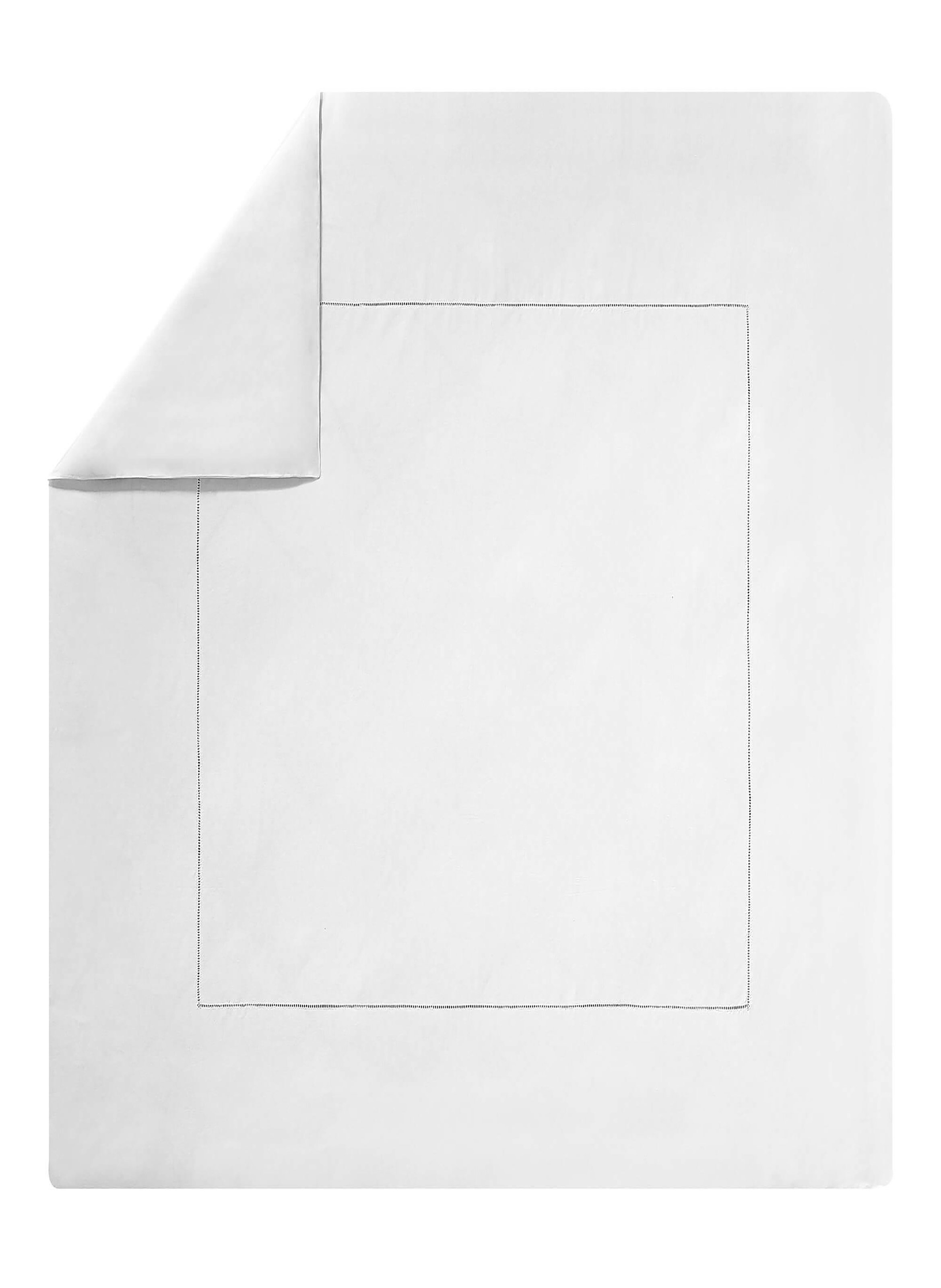 Housse de couette unie en lin métis, venise ALEXANDRE TURPAULT Blanc