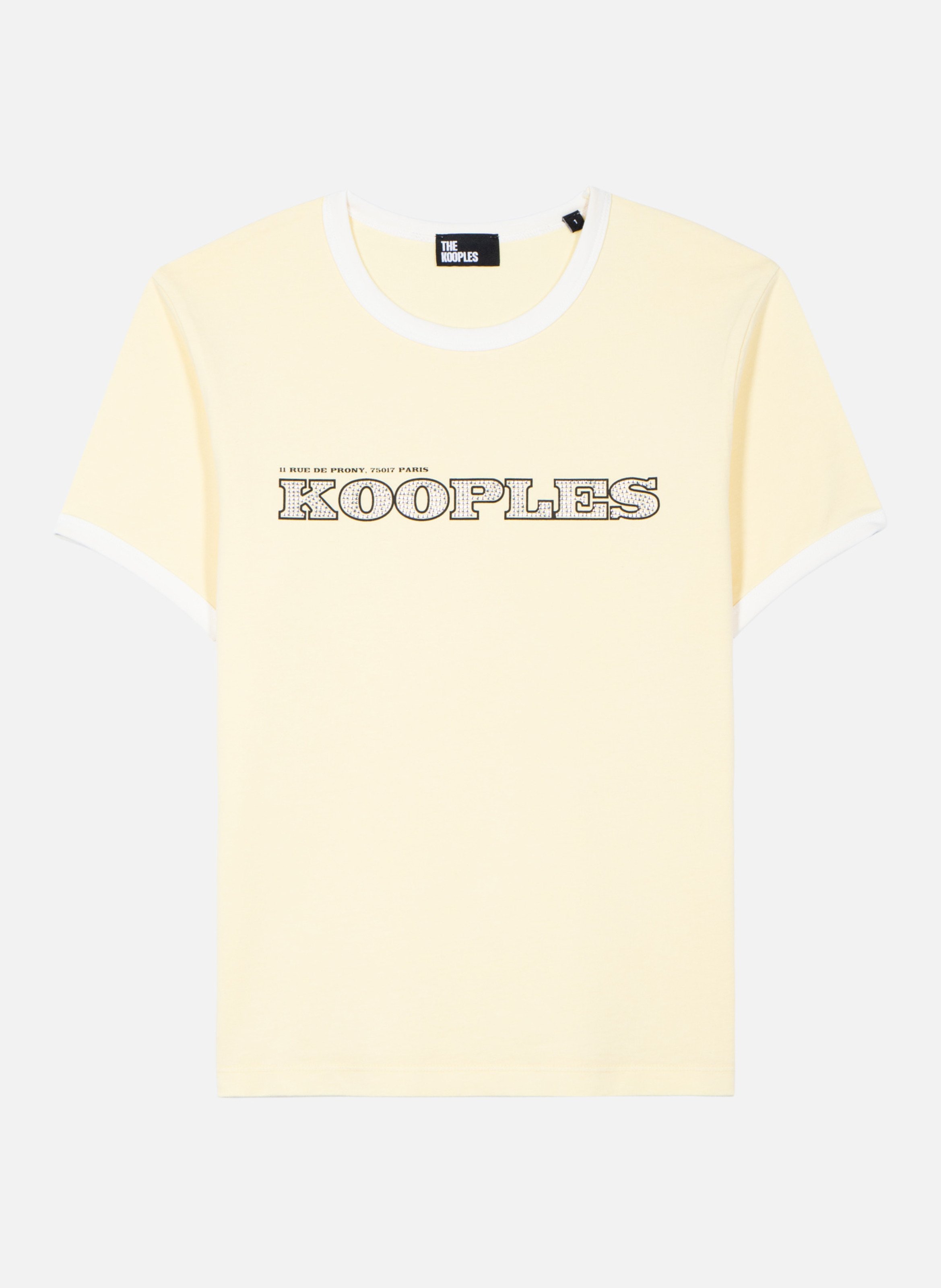 T-shirt avec logo strassé THE KOOPLES Jaune
