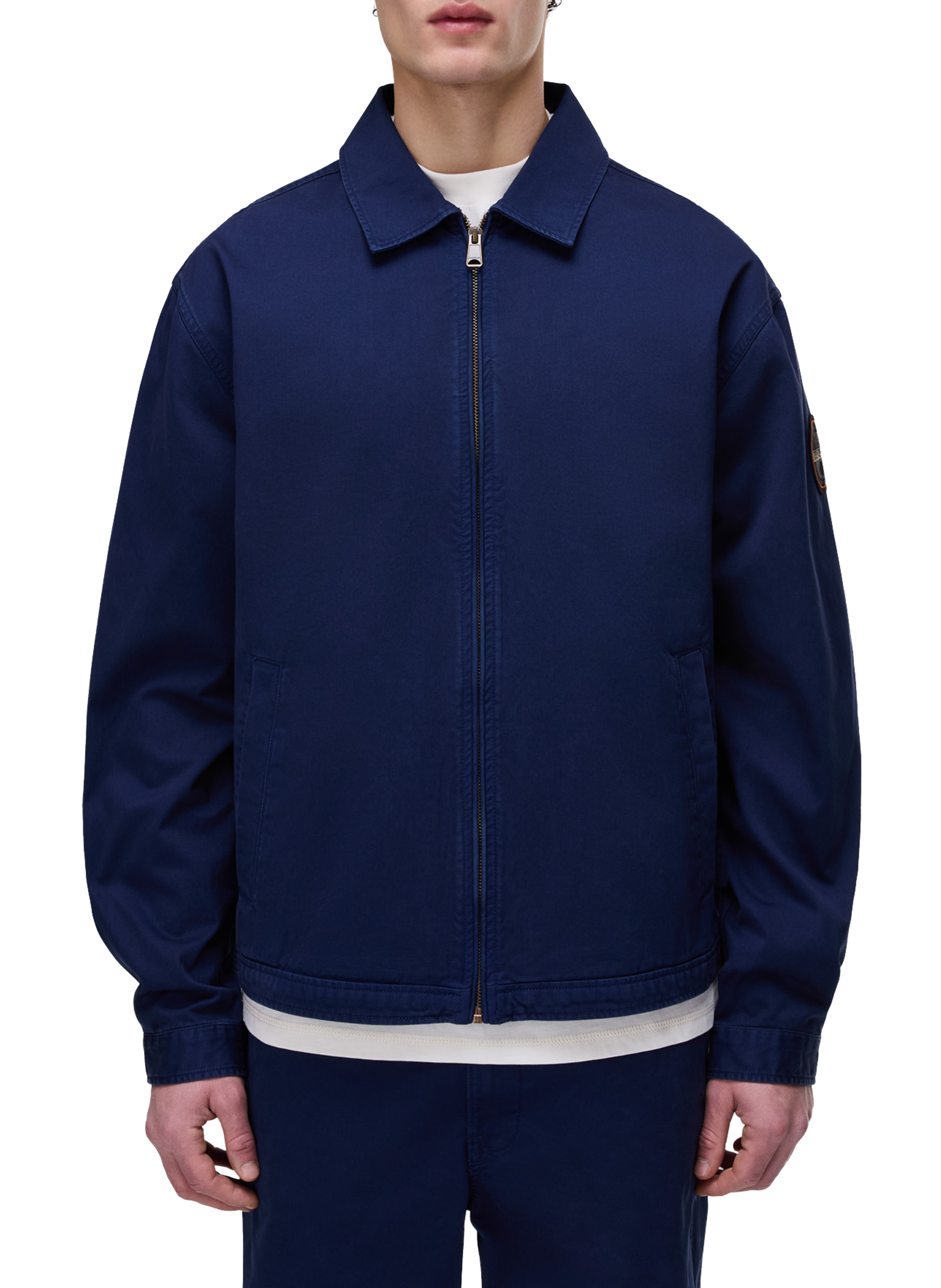 Veste droite Arrayanes à logo en coton NAPAPIJRI Bleu