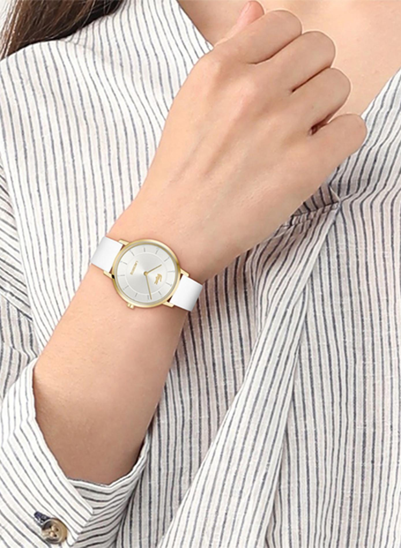 Montre quartz Crocorigin en cuir LACOSTE MONTRES Blanc