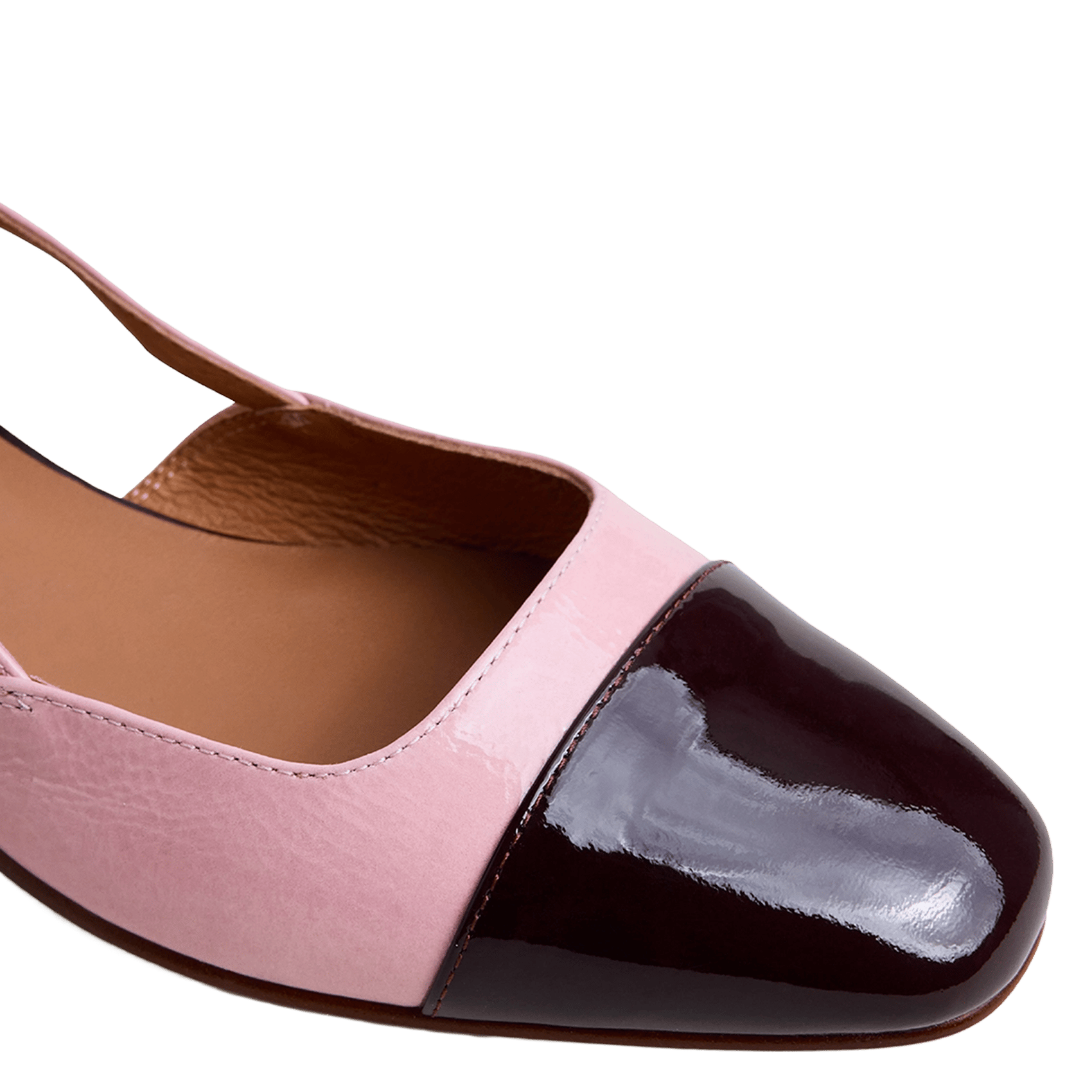 Ballerines slingbacks en cuir dhapou JONAK Rose