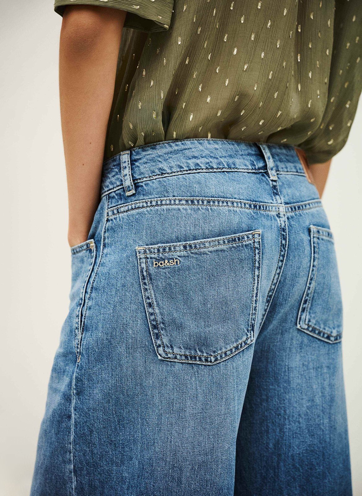 Jean large musc BA&SH Bleu