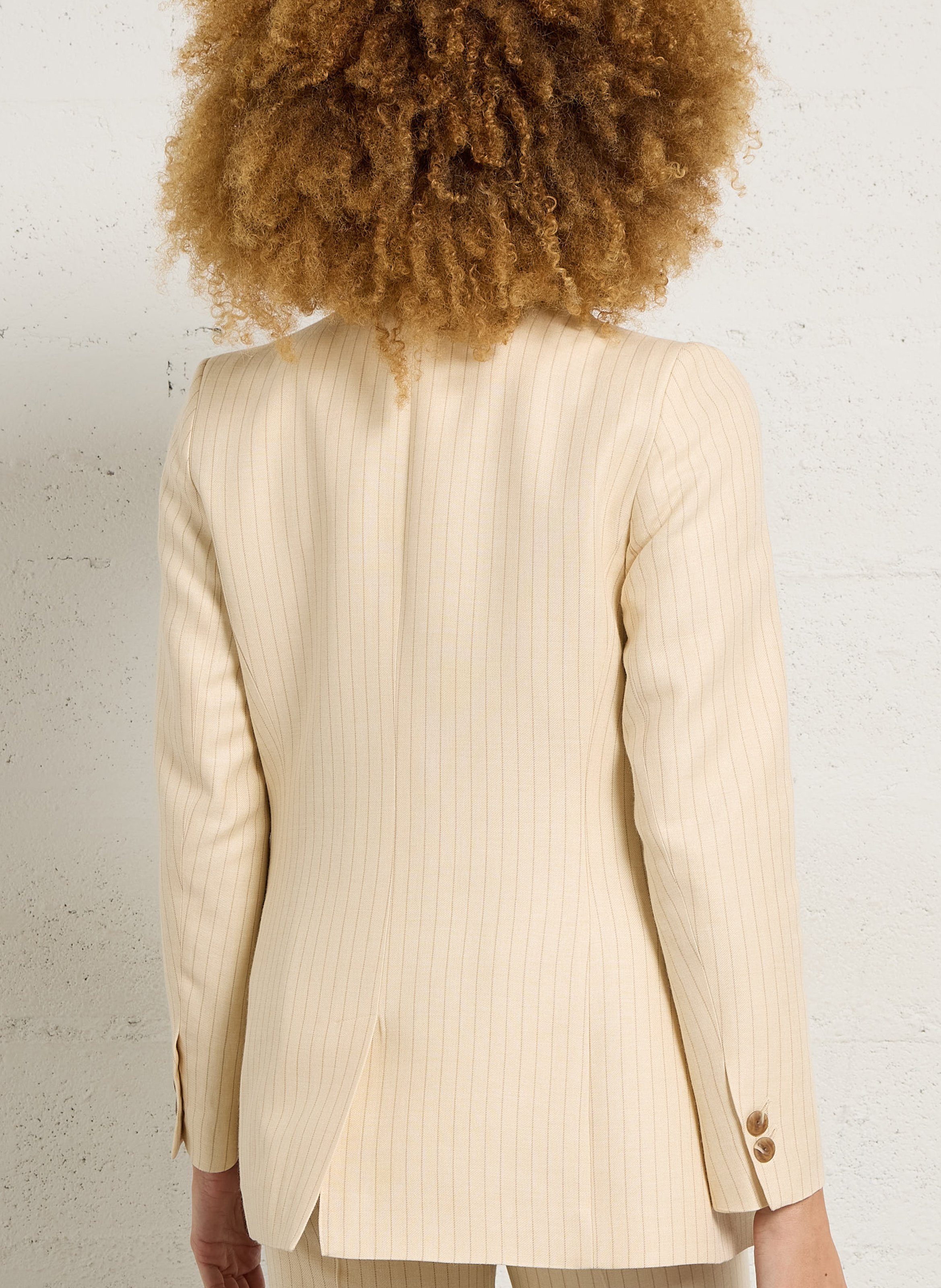 Veste de tailleur à rayures florine MAISON 123 Blanc