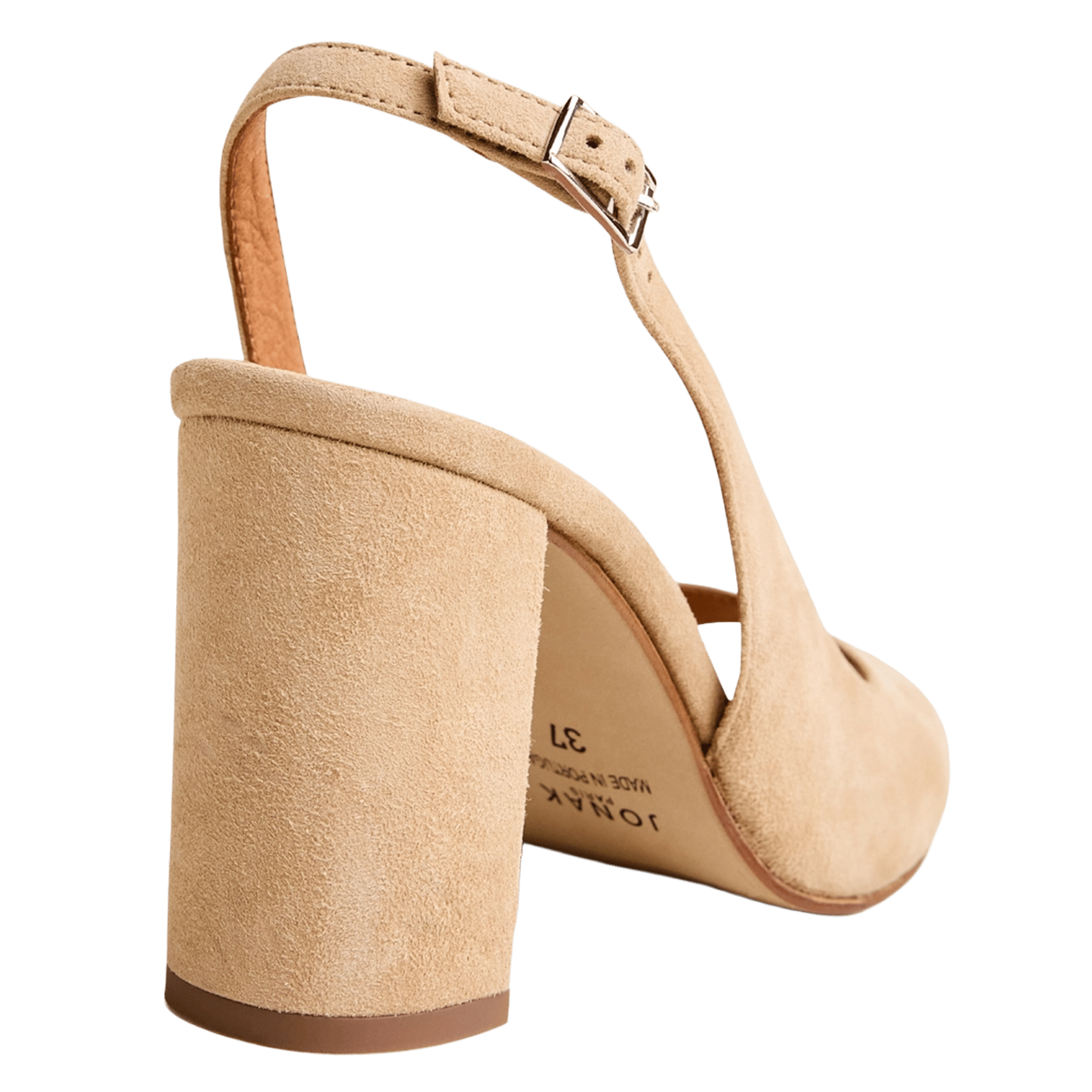 Sandales hautes en cuir velours debout Marron