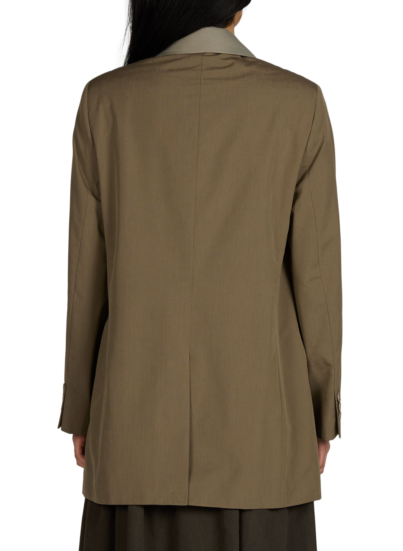 Wool and cotton blazer with satin lapel OUR LEGACY Green