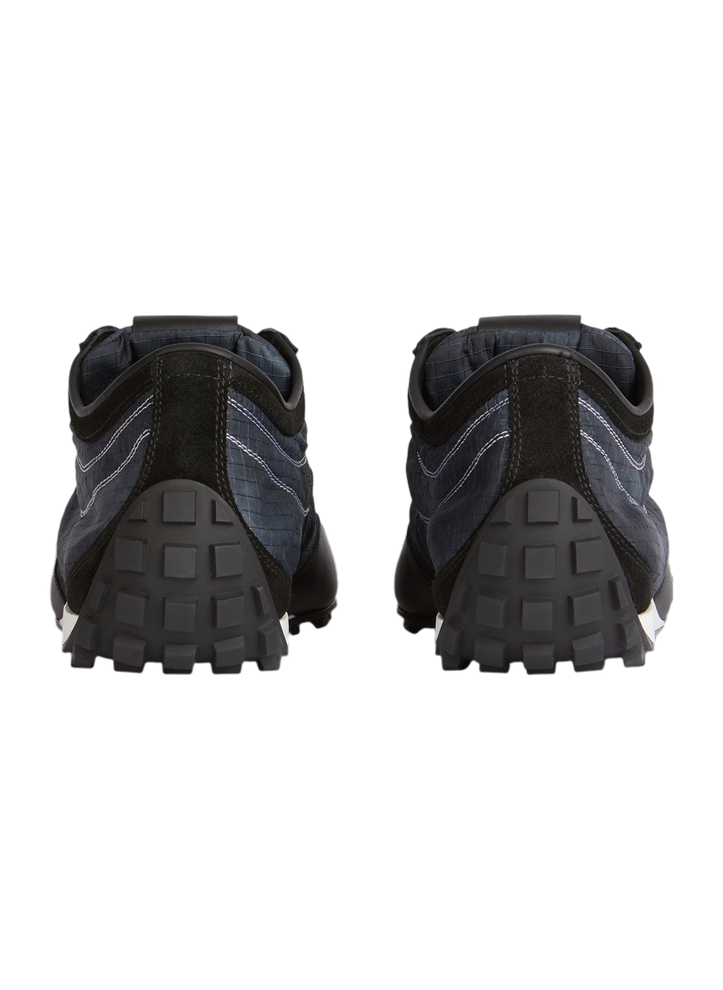 Baskets racing low en nylon et cuir BALMAIN Noir