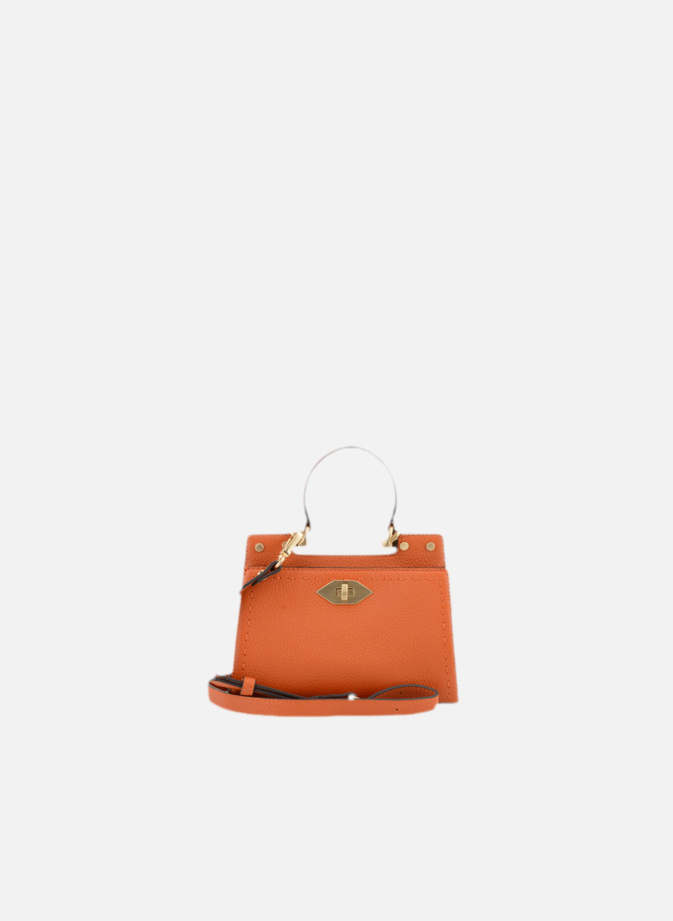 Trianon | sac à main micro en cuir de vachette POURCHET Orange