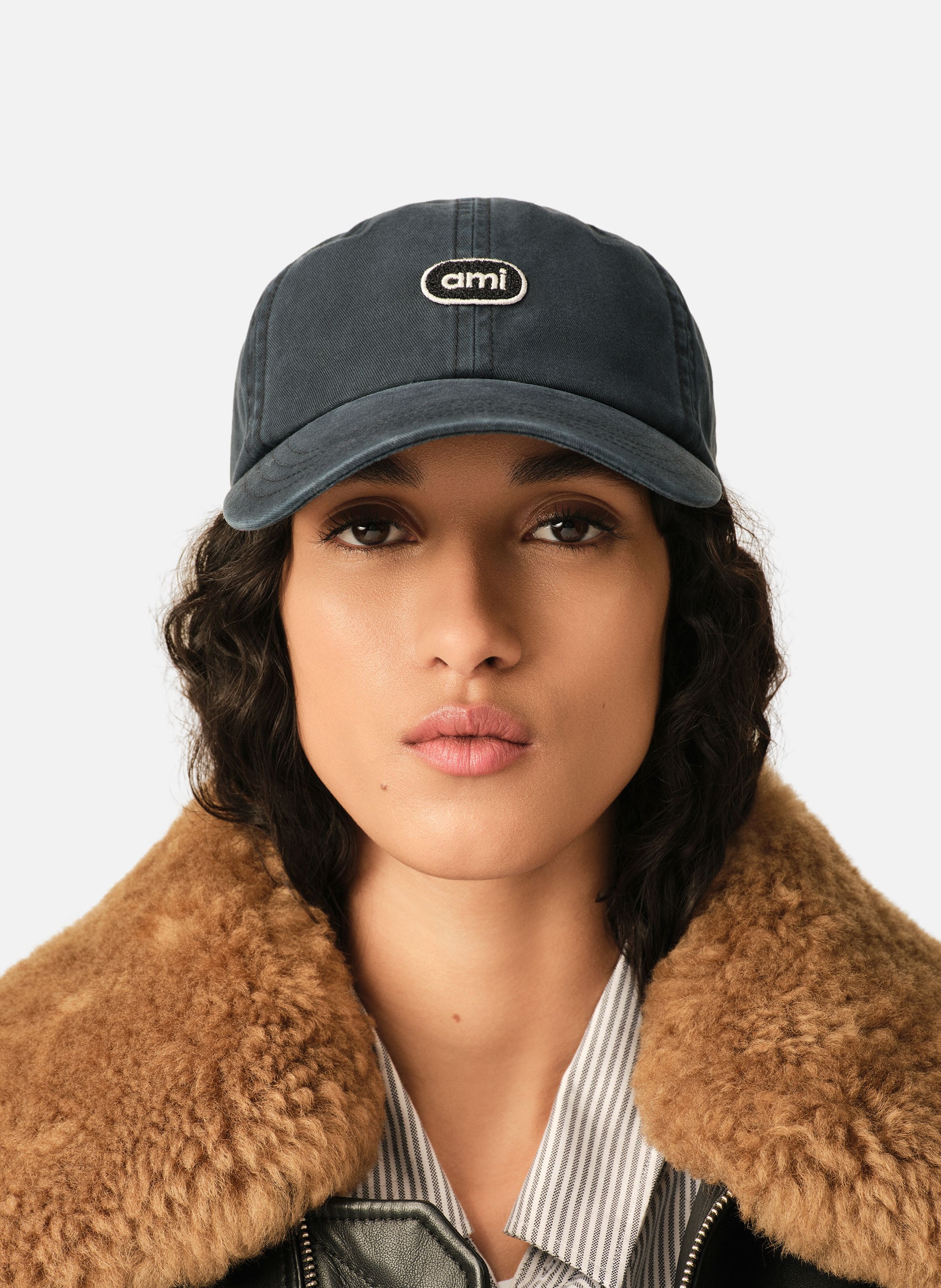 Casquette unisexe en coton patch ami AMI PARIS Noir