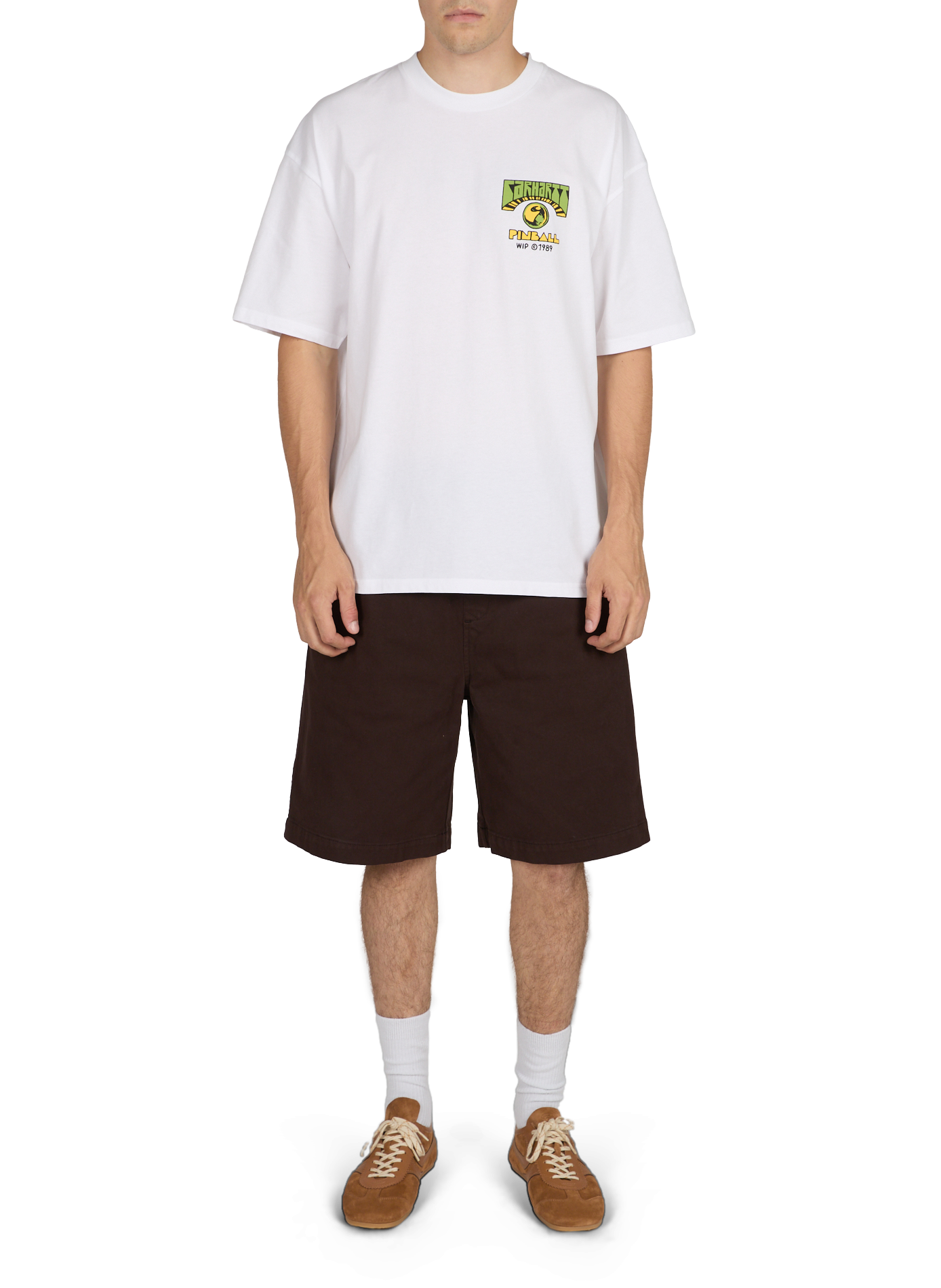T-shirt imprimé à col rond en coton CARHARTT WIP Blanc