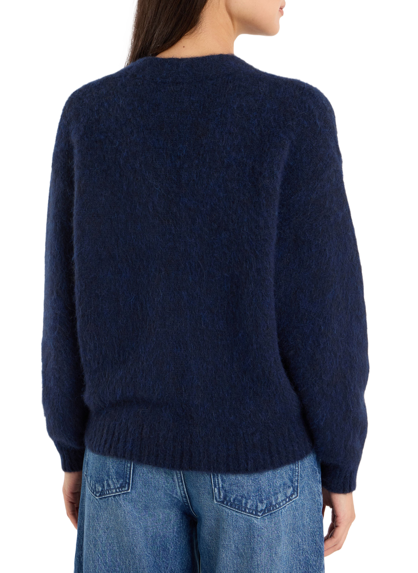V-neck wool-blend cardigan SAISON 1865 Blue