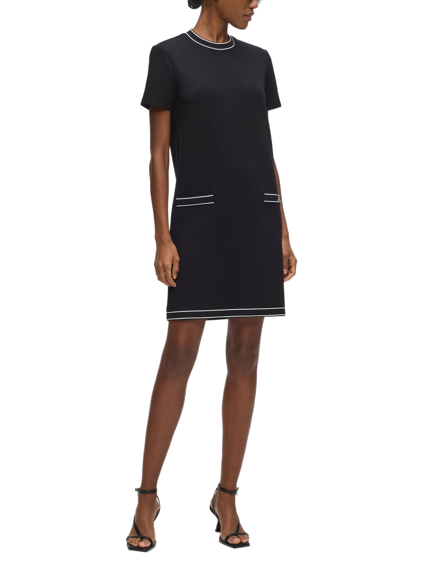 Robe col rond courte KARL LAGERFELD Noir