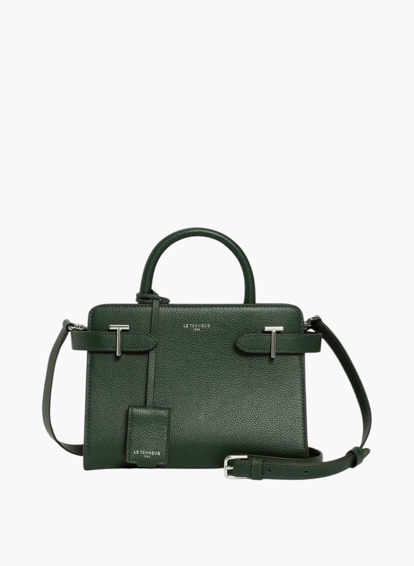 Petit sac à main emilie en cuir grainé  Vert malachite