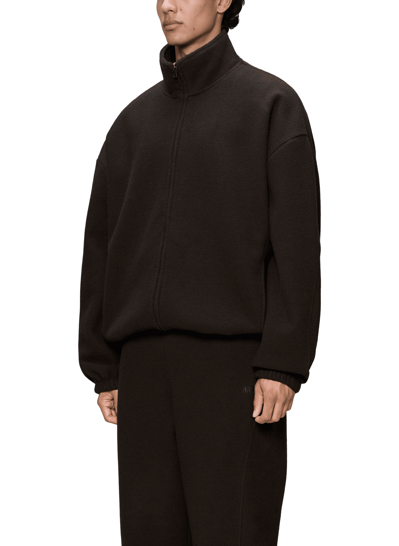 Chaqueta con cuello alto Cremallera Fleece RAINS Marrón