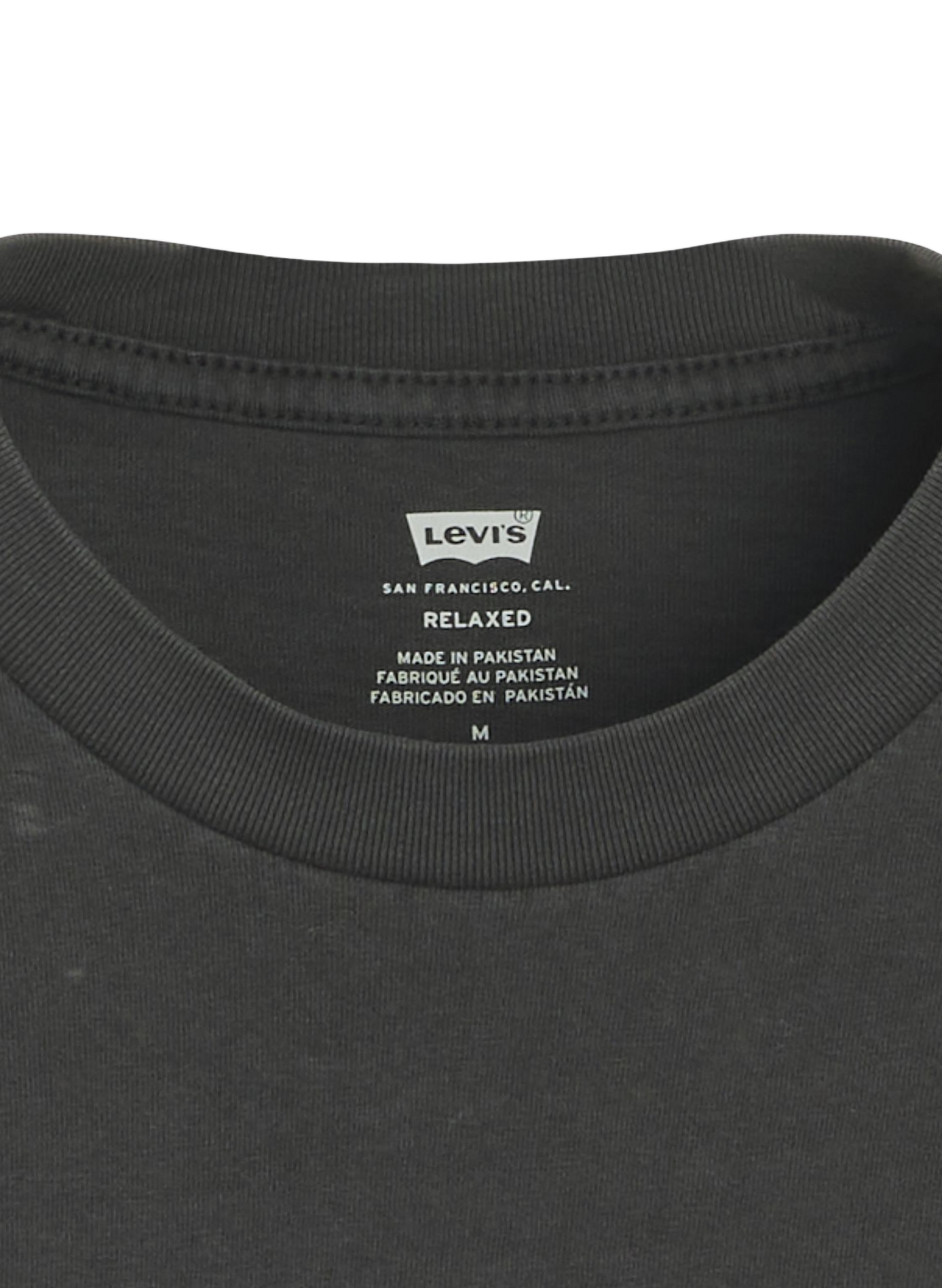 Straight round neck cotton T-shirt LEVI'S Black
