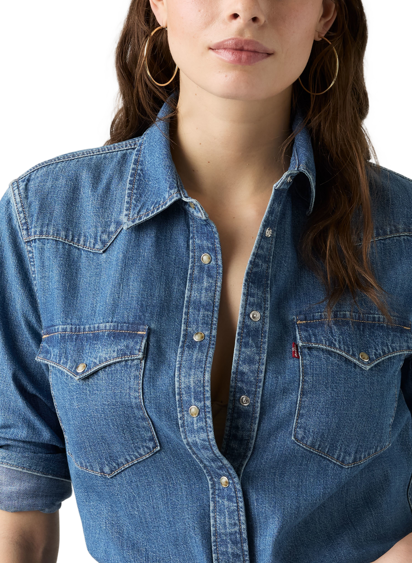 Overhemd Heritage Western van katoenen denim LEVI'S Blauw