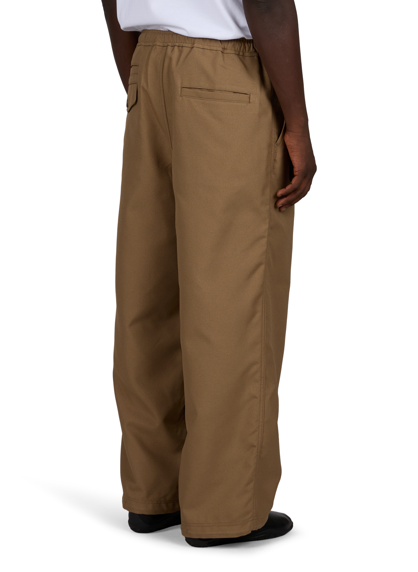 Wide-leg pants with elastic waistband COMME DES GARCONS HOMME Beige