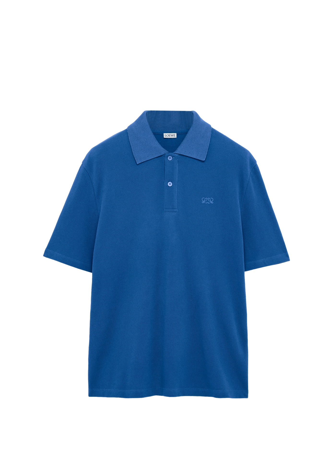 Lightweight cotton piqué polo LOEWE Blue