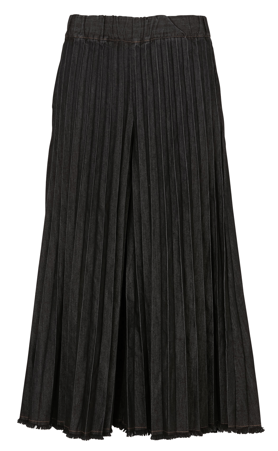Wijde denim broek LA FEE MARABOUTEE Zwart