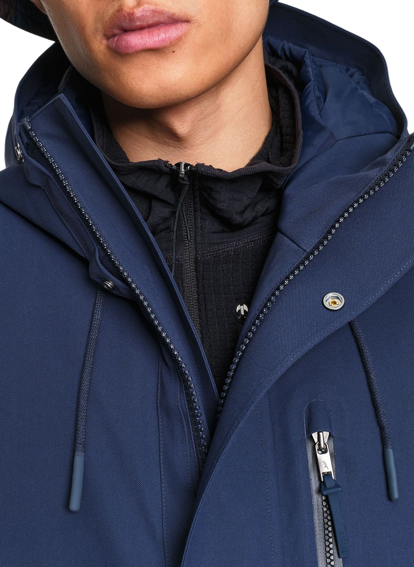 Parka droite à capuche AIGLE Bleu