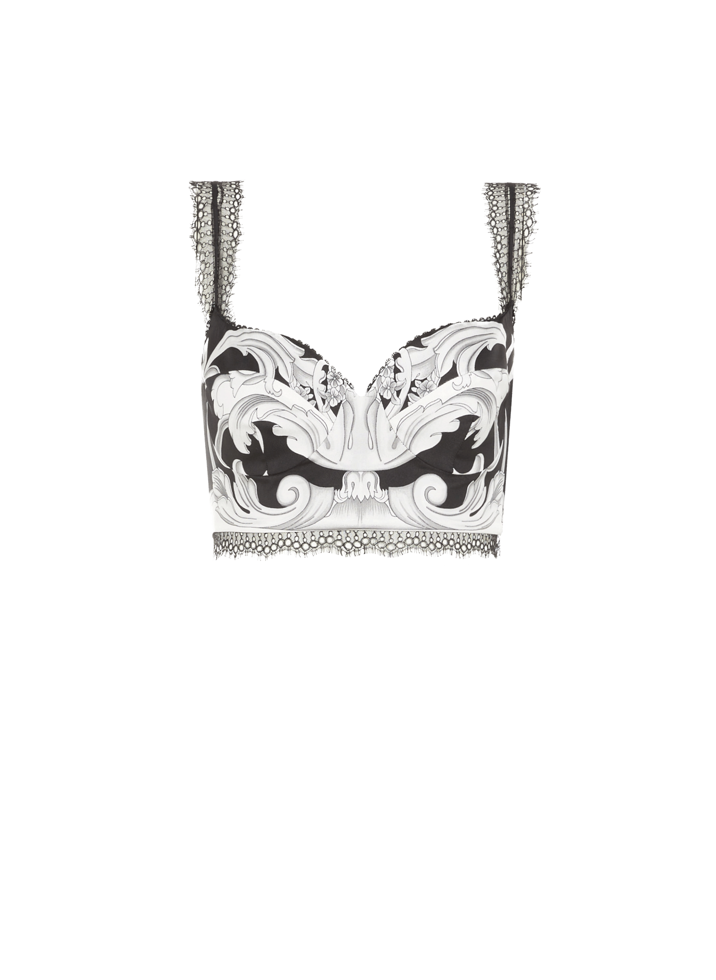 Top Silver Baroque en soie