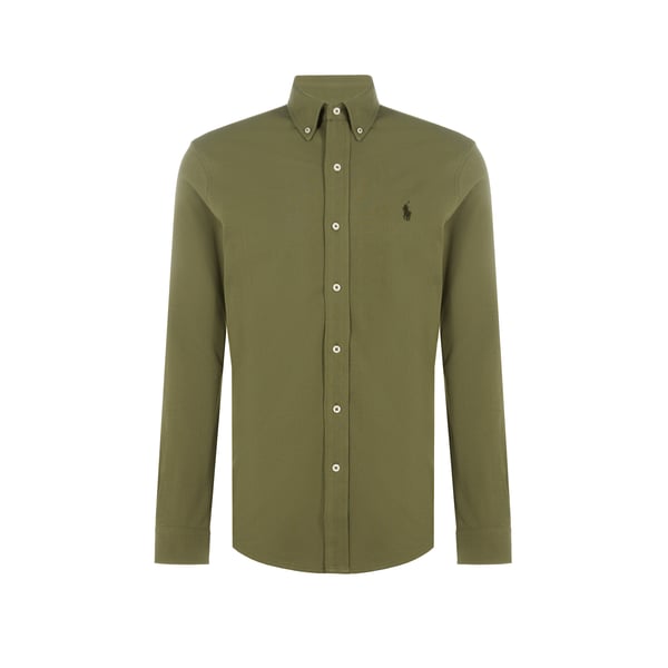 Chemise droite sport en maille piqué de coton