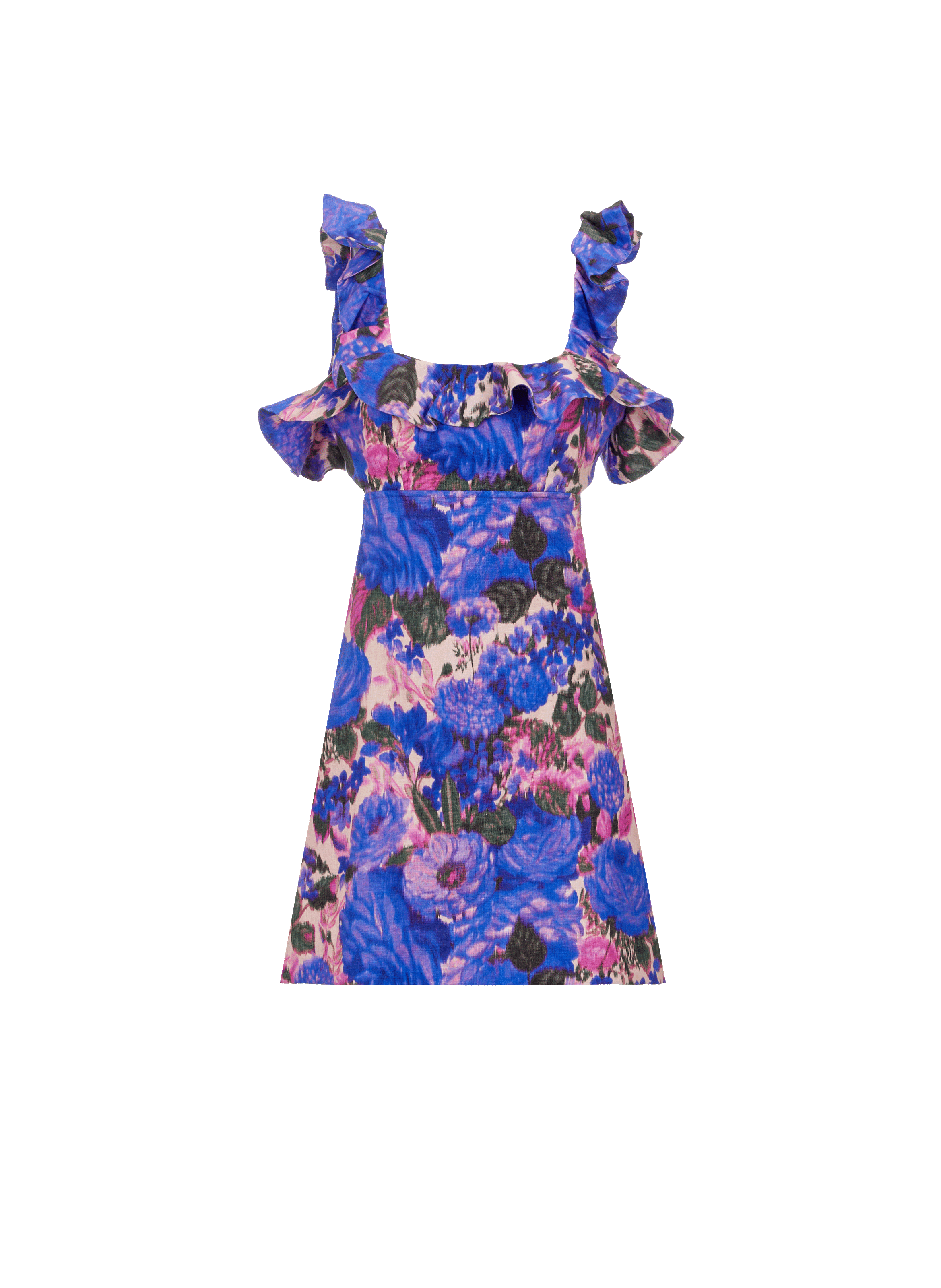 Robe cintrée à volants